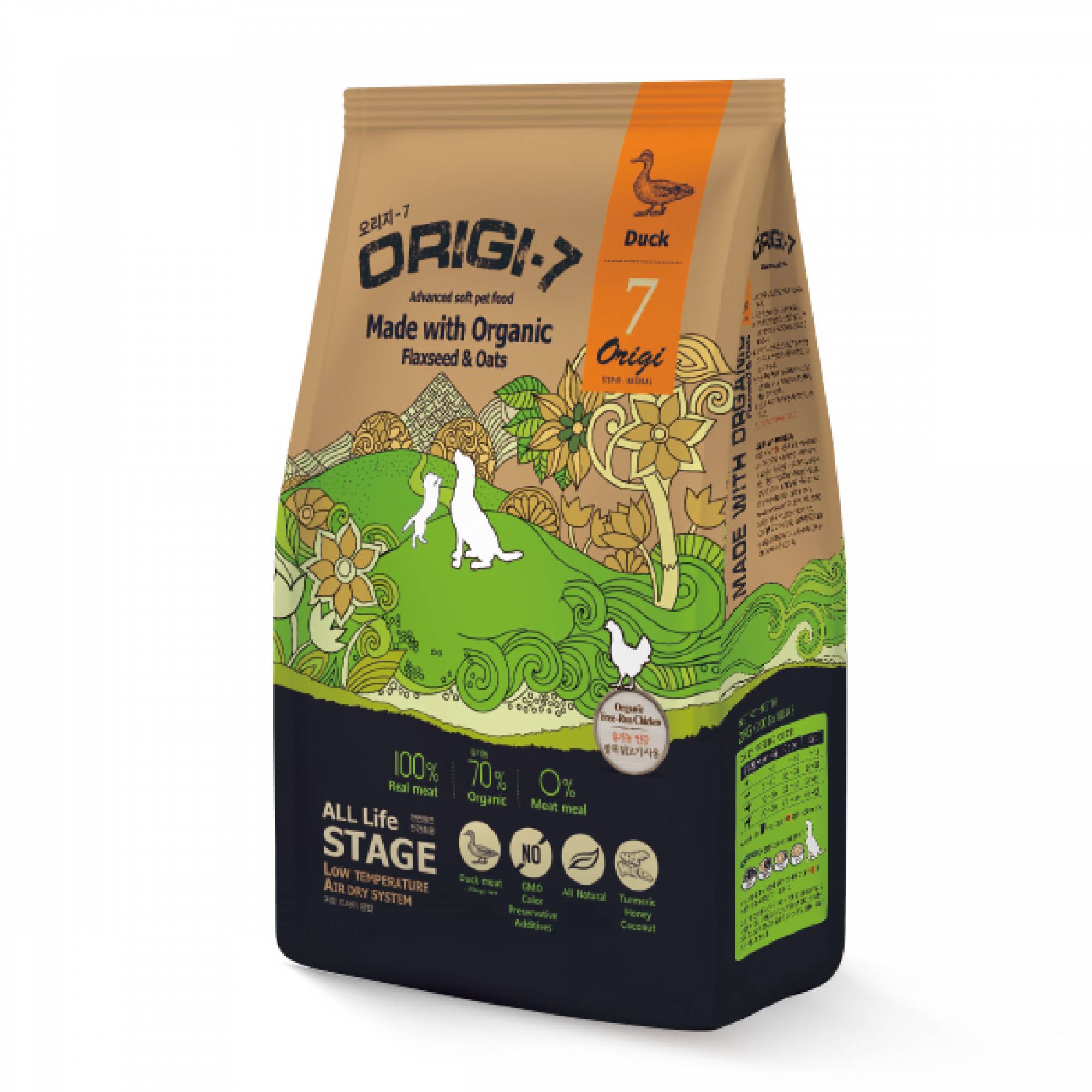 Bow Wow - Dog Origi-7 Air-Dried Advanced Soft Pet Food - Duck 1.2kg (200g x 6 bags)