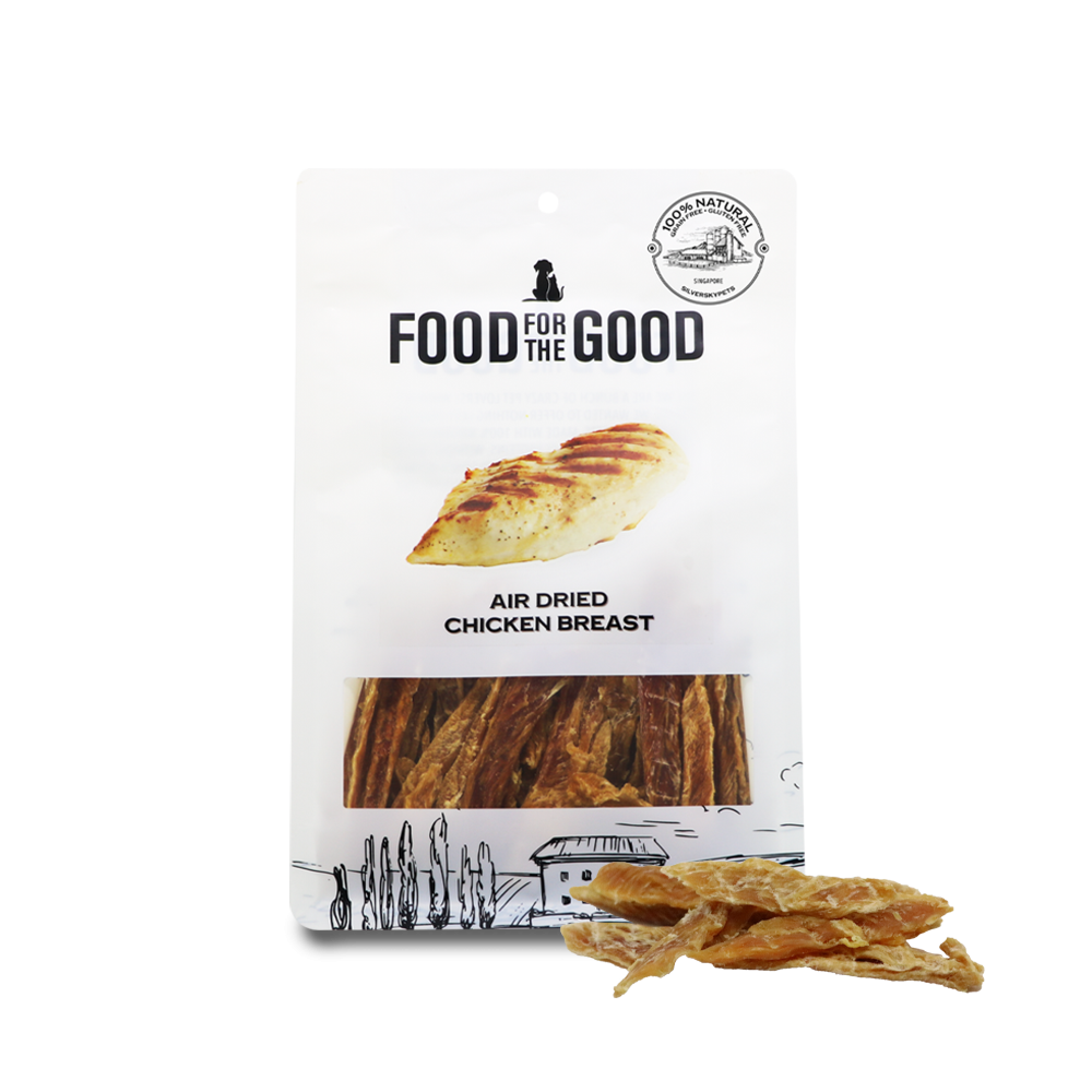 Food for the Good - Air Dried Chicken Breast Cat & Dog Treats 300g