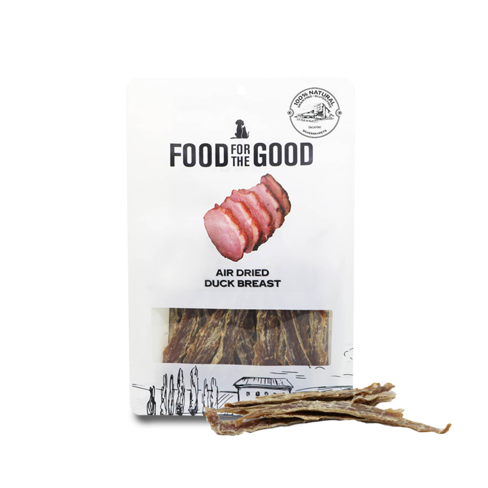 Food for the Good - Air Dried Duck Breast Cat & Dog Treats 300g