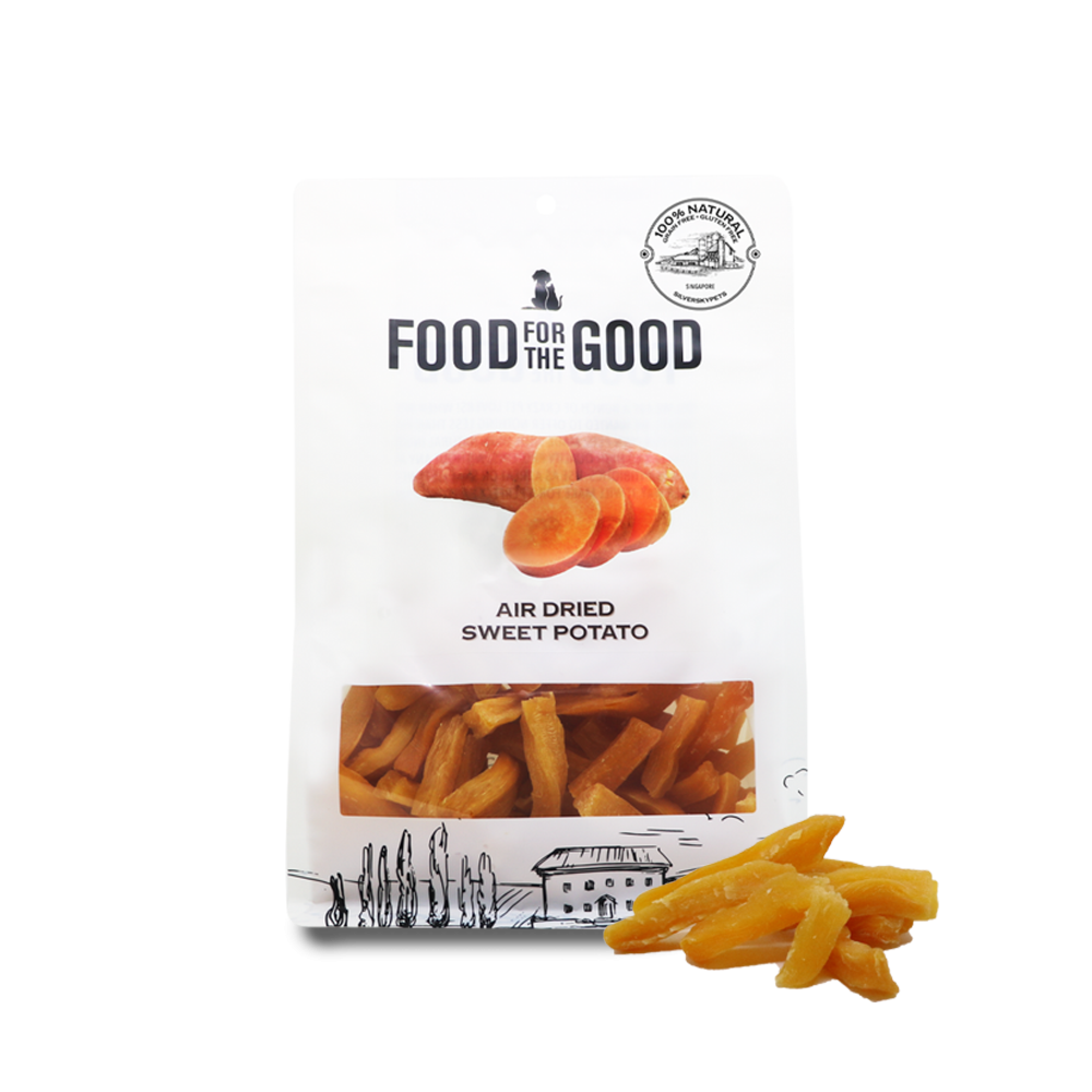 Food for the Good - Air Dried Sweet Potato Cat & Dog Treats 600g