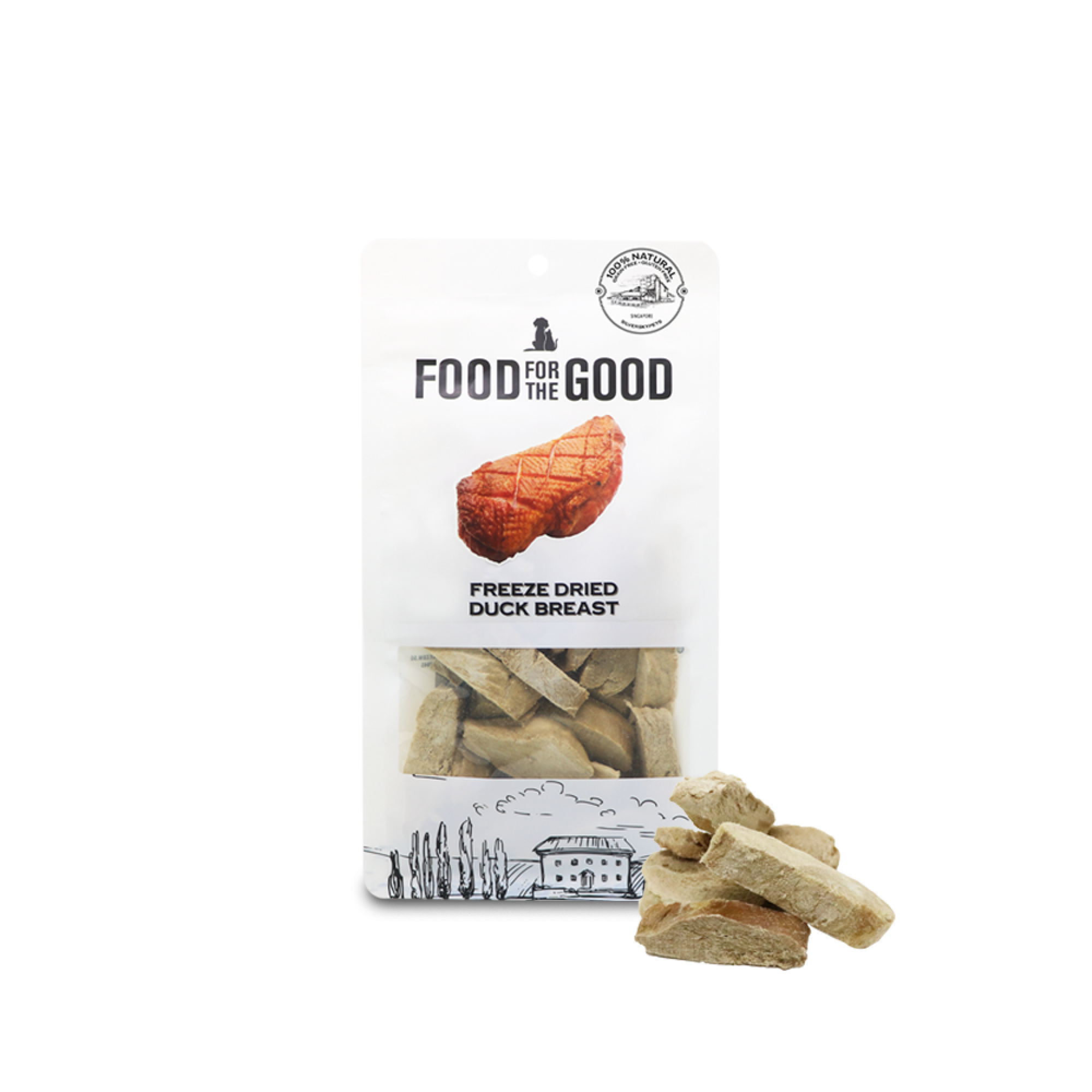 Food for the Good - Freeze Dried Duck Breast Cat & Dog Treats 70g