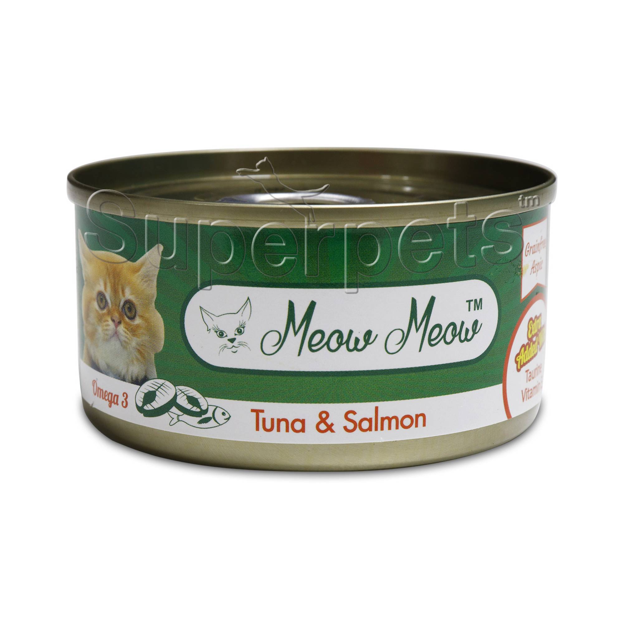 Meow Meow - Tuna & Salmon - Grain Free 80g x 24pcs (1 carton)