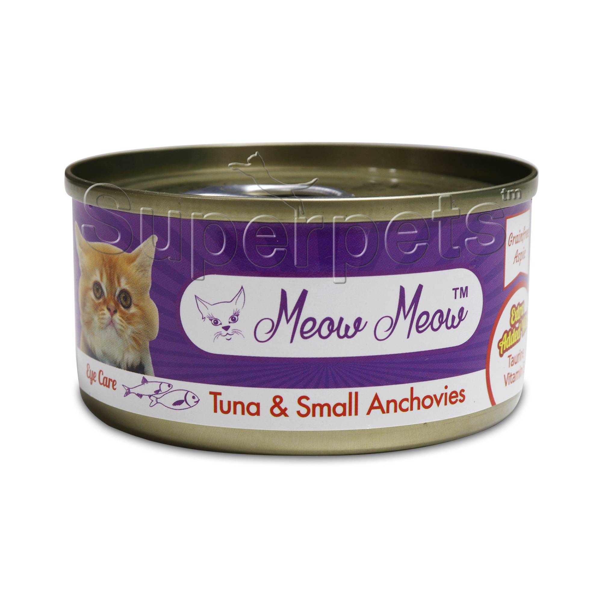 Meow Meow - Tuna & Small Anchovies - Grain Free 80g x 24pcs (1 carton)