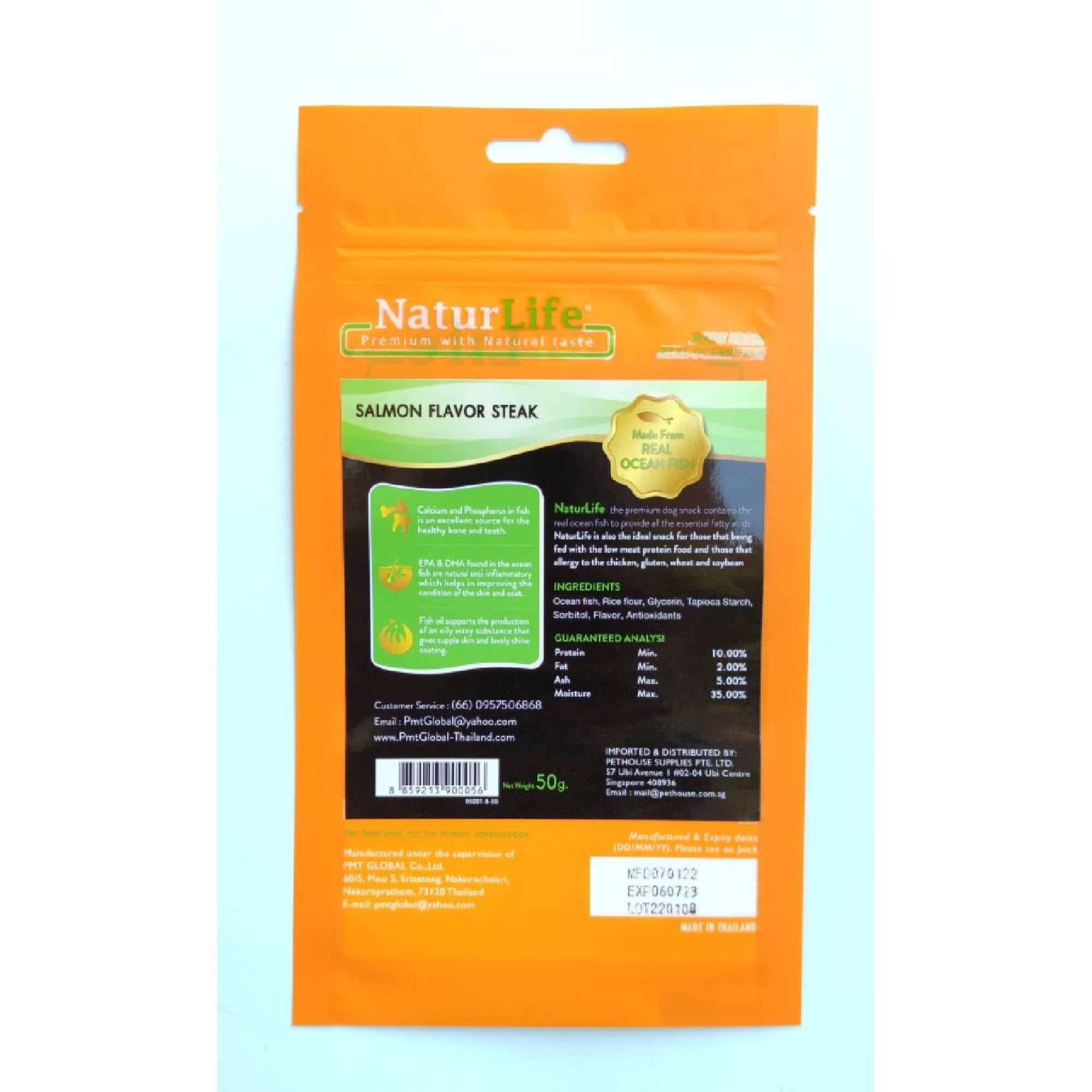 NaturLife Dog Treat - Salmon Steak Flavor 50g