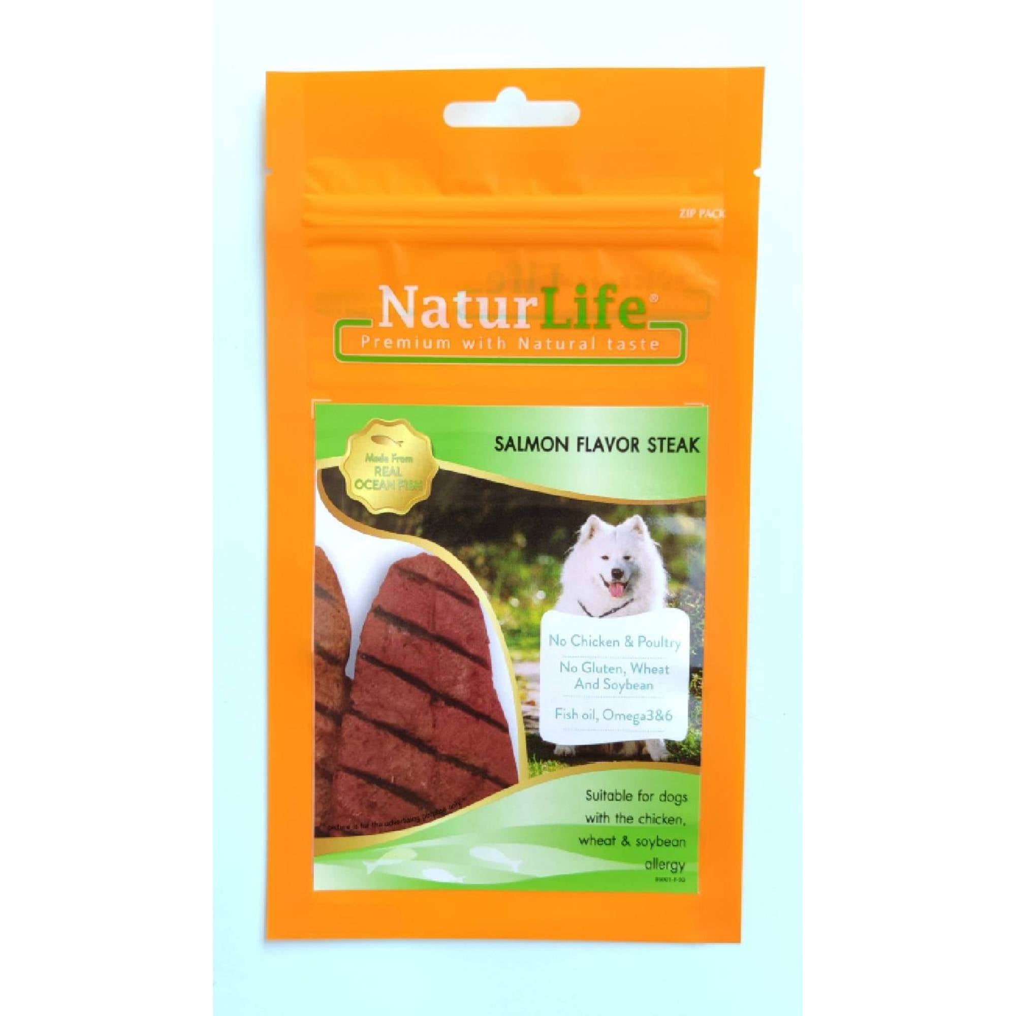 NaturLife Dog Treat - Salmon Steak Flavor 50g