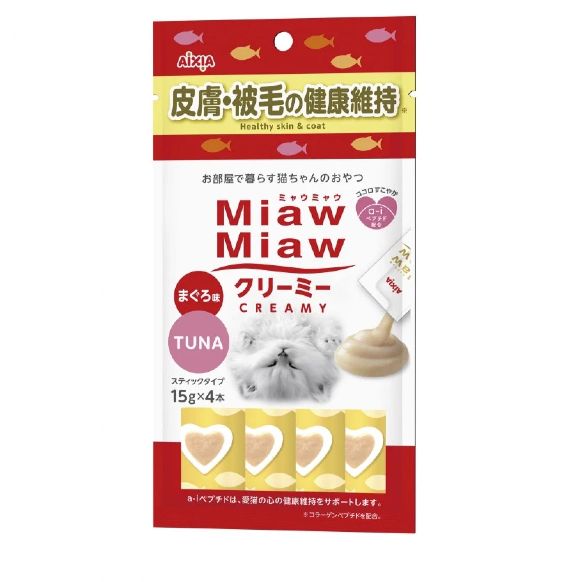 Aixia Miaw Miaw Creamy - Healthy Skin & Coat 15g x 4pcs