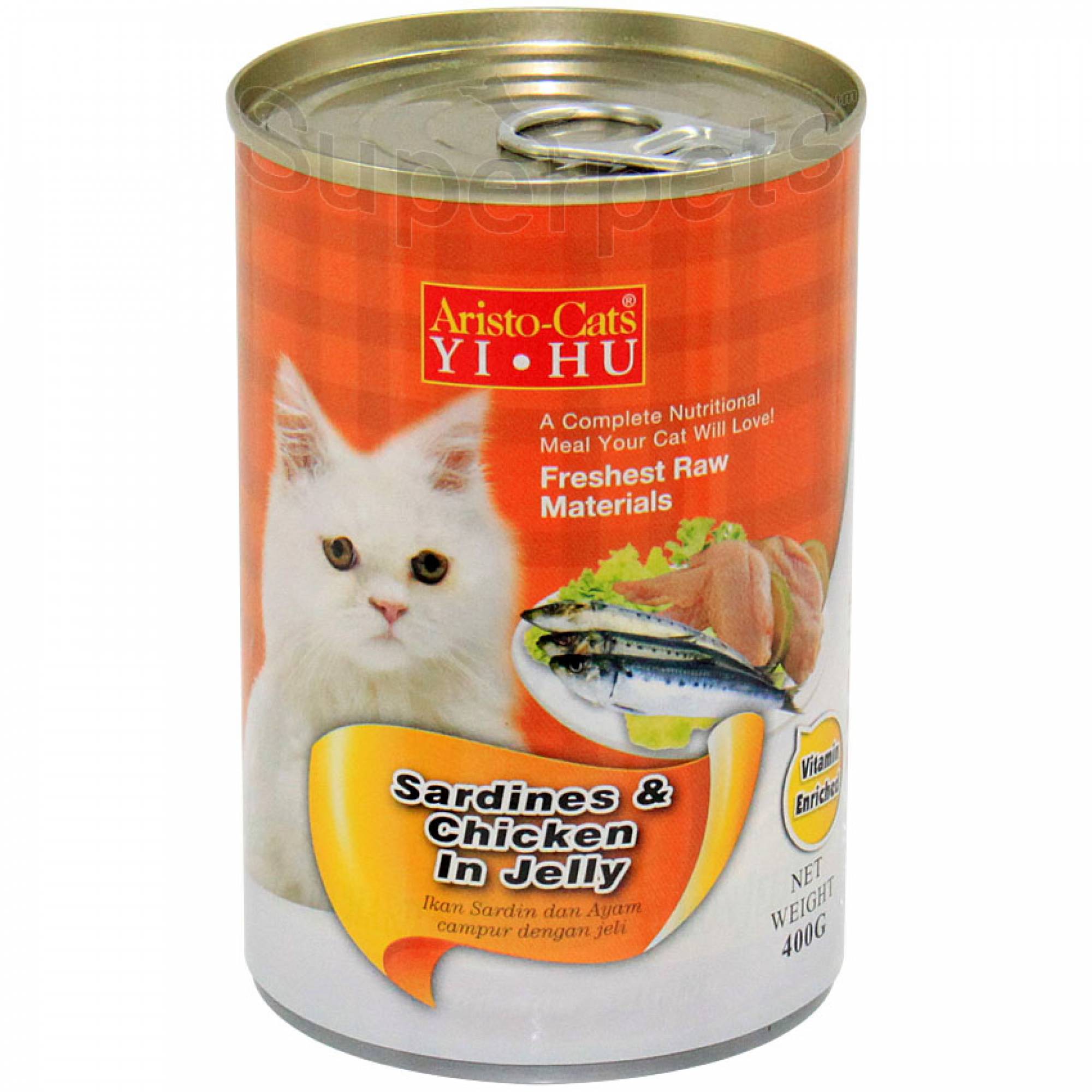 Aristo-Cats - Sardines and Chicken in Jelly 400g x 24pcs (1 carton) (*Donation*)
