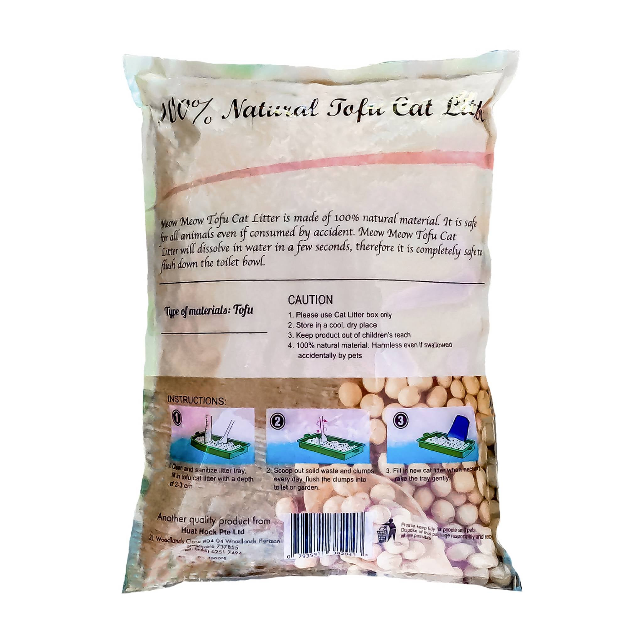 Meow Meow - Tofu Cat Litter Peach 6L