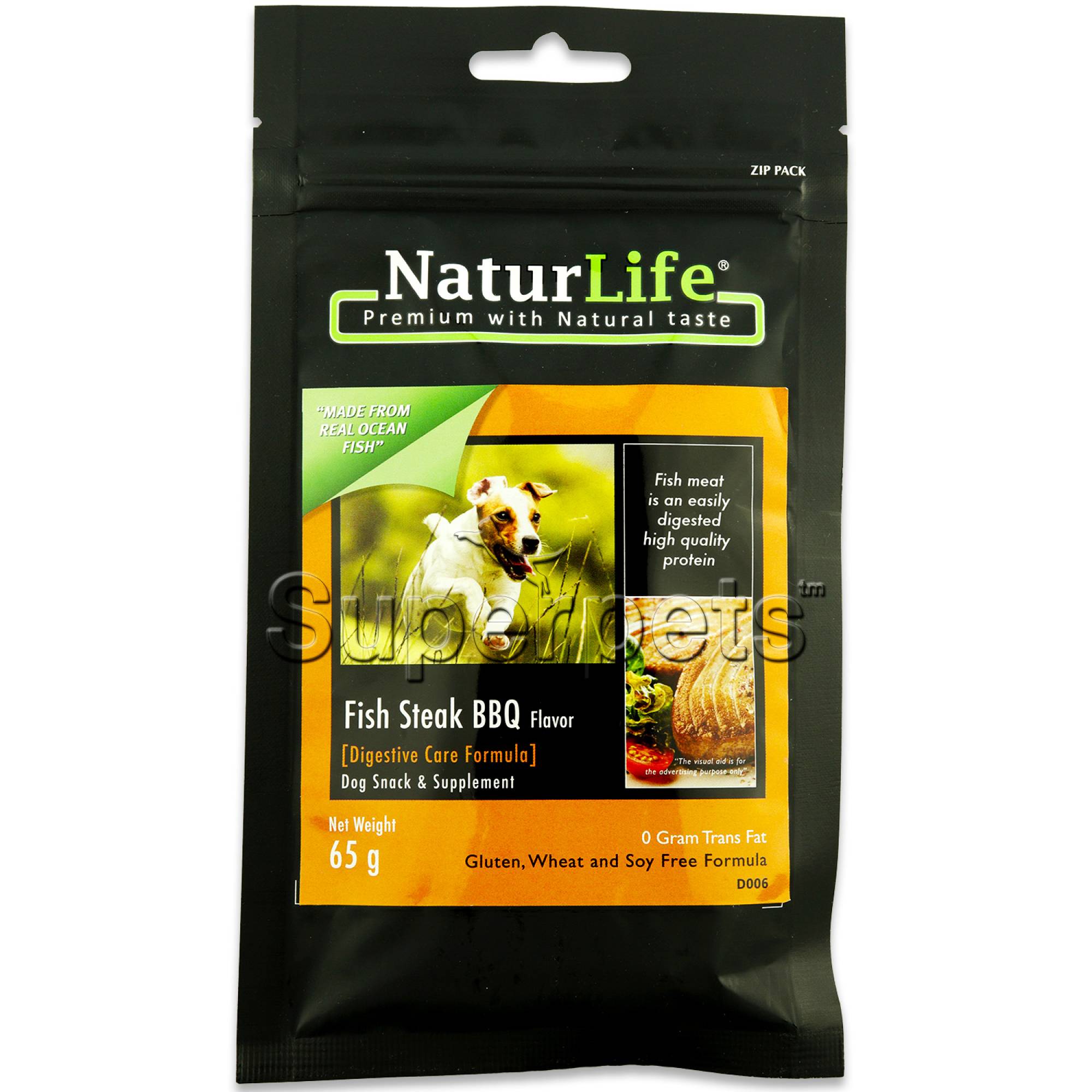 NaturLife Dog Treat - Fish Steak BBQ Flavor 65g