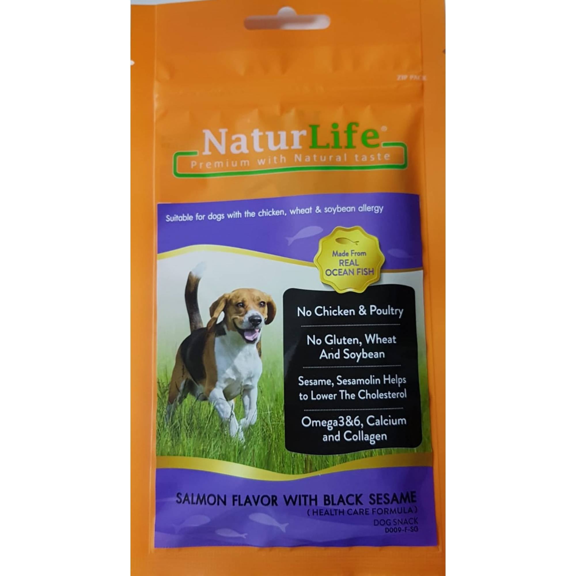 NaturLife Dog Treat - Salmon Flavor with Black Sesame 55g