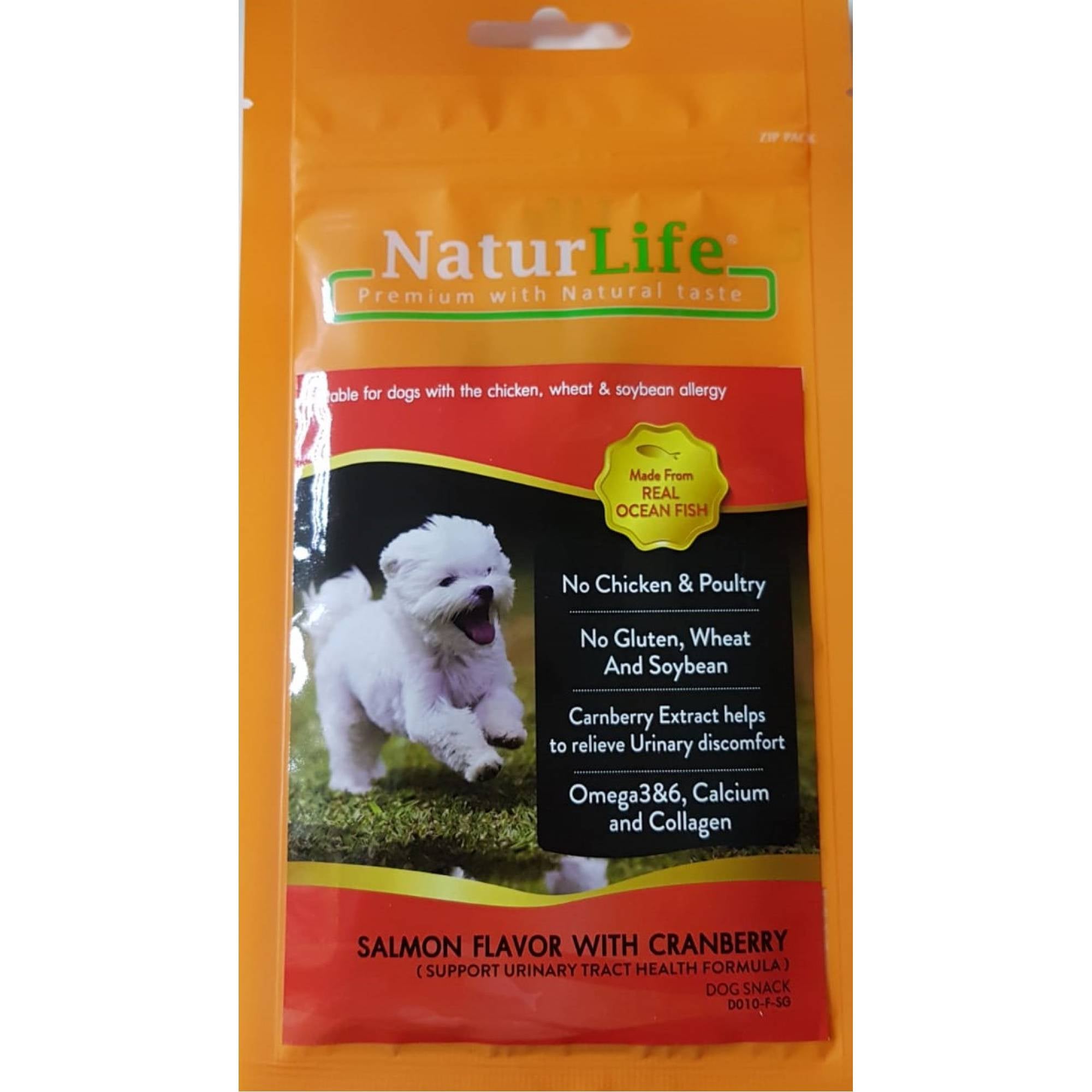 NaturLife Dog Treat - Salmon Flavor with Cranberry 65g