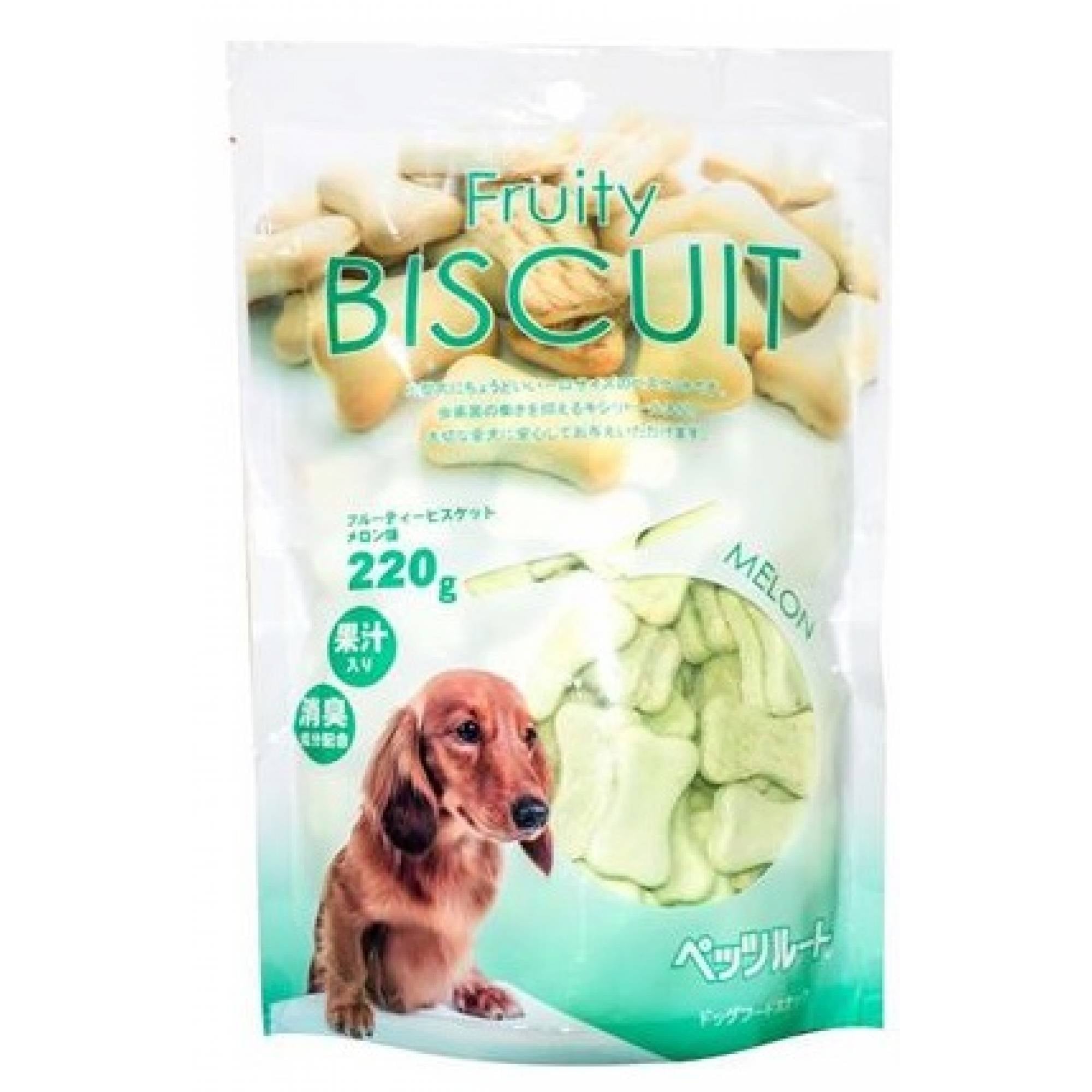 Petz Route - Dog Fruity Biscuit Melon Flavour 220g