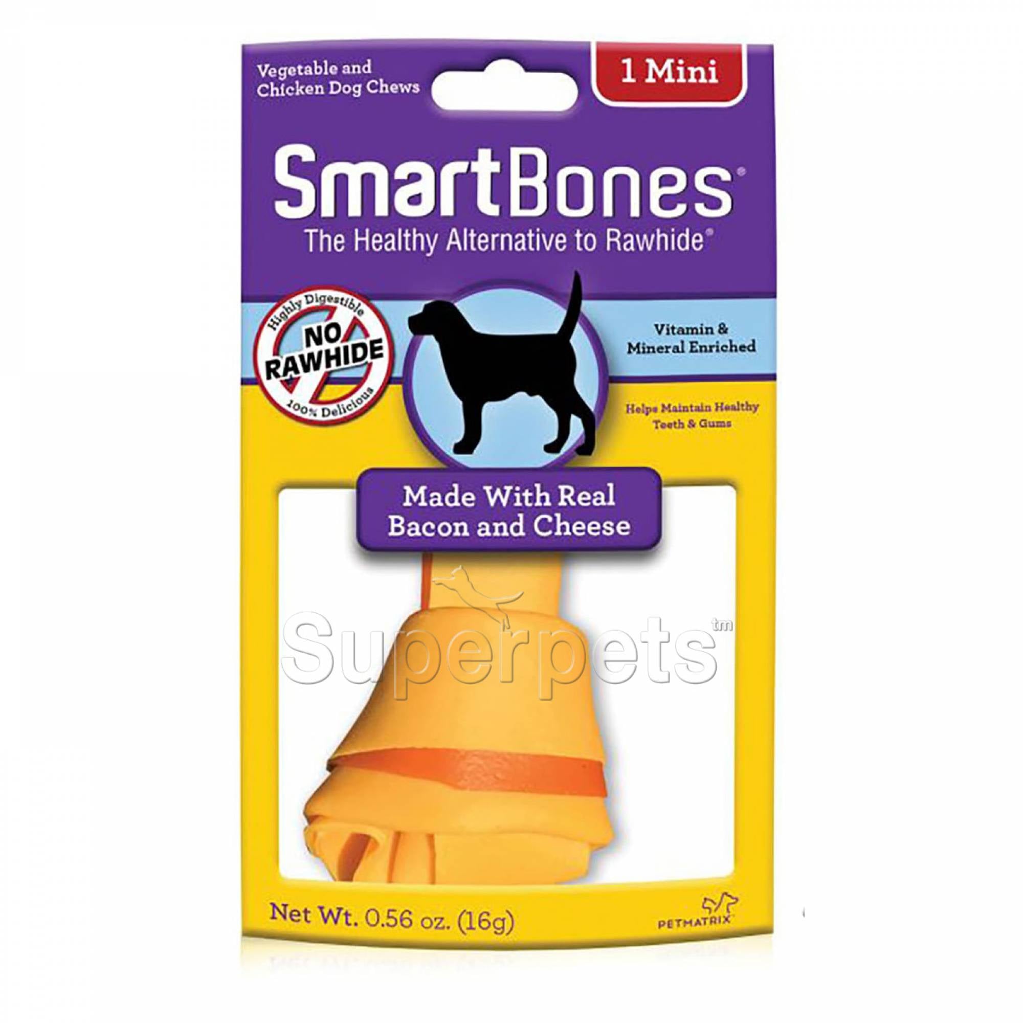 SmartBones Bacon & Cheese Mini 1pcs 16g