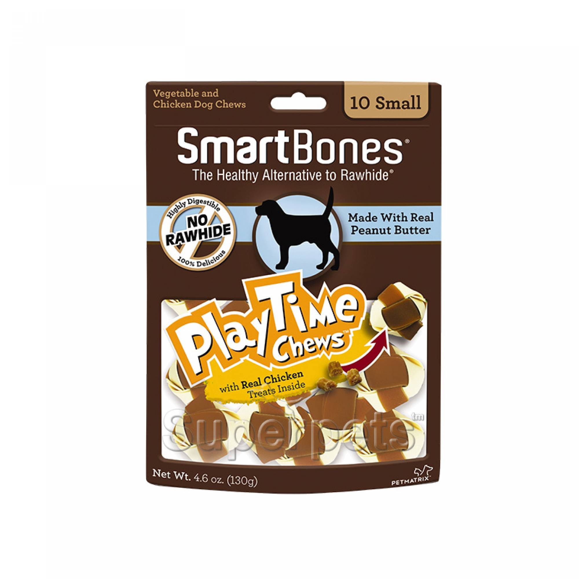 SmartBones Peanut Butter Playtime Chews Mini 10pcs 130g