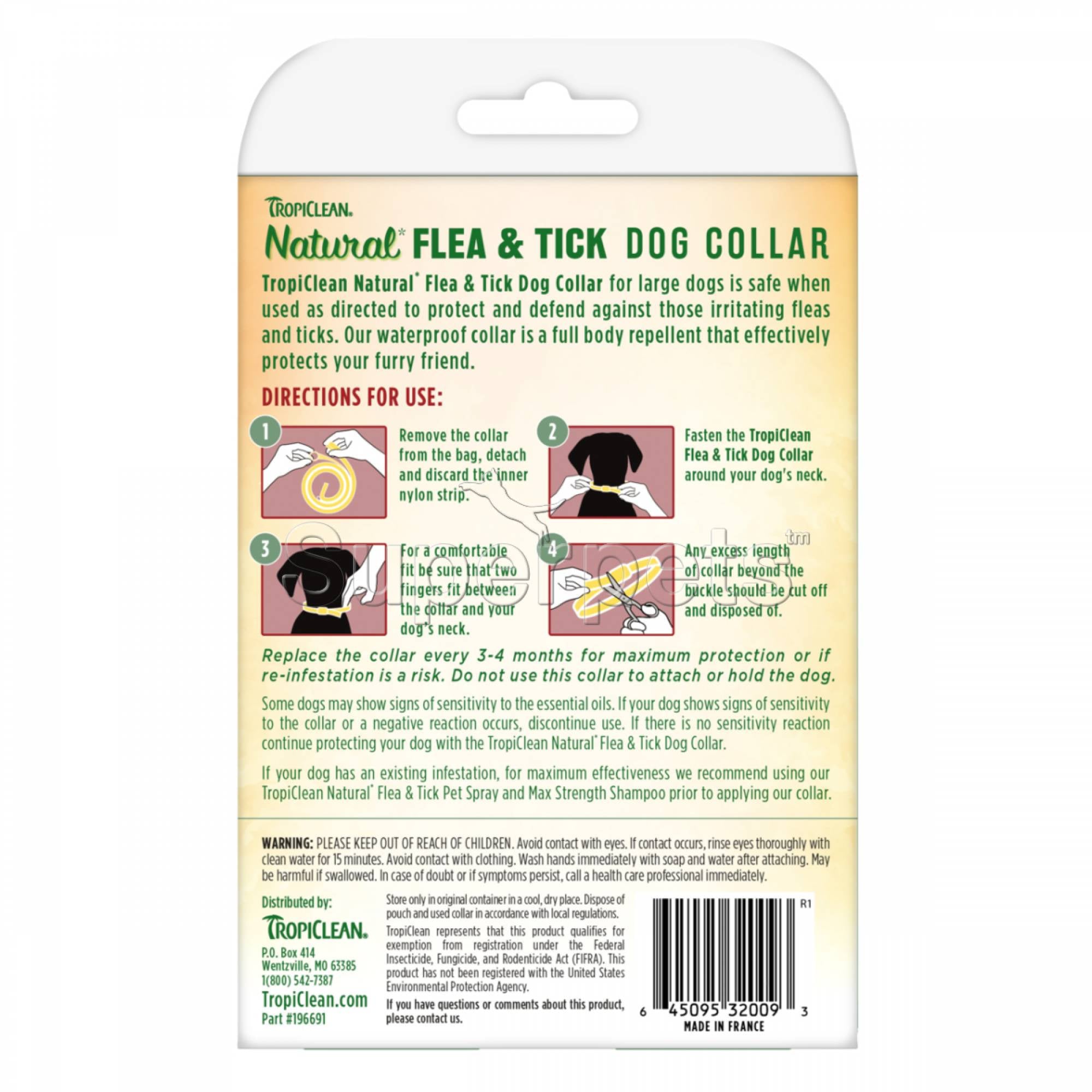 Tropiclean Natural Flea & Tick Large Collar for Dogs