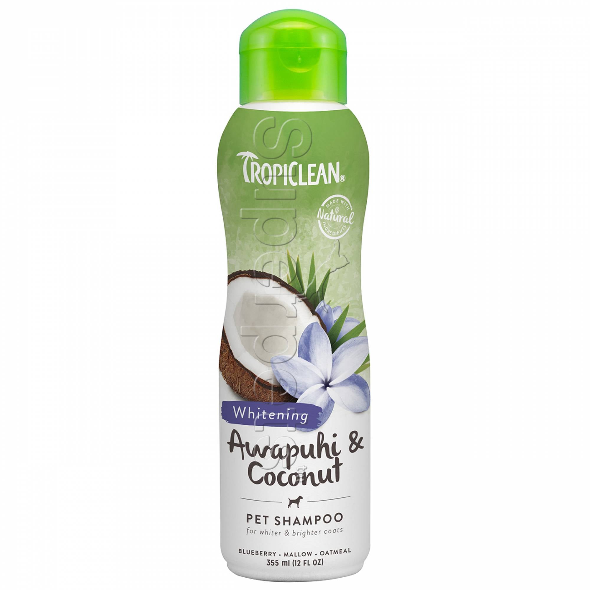 Tropiclean Whitening Awapuhi & Coconut Pet Shampoo 12oz (355ml)