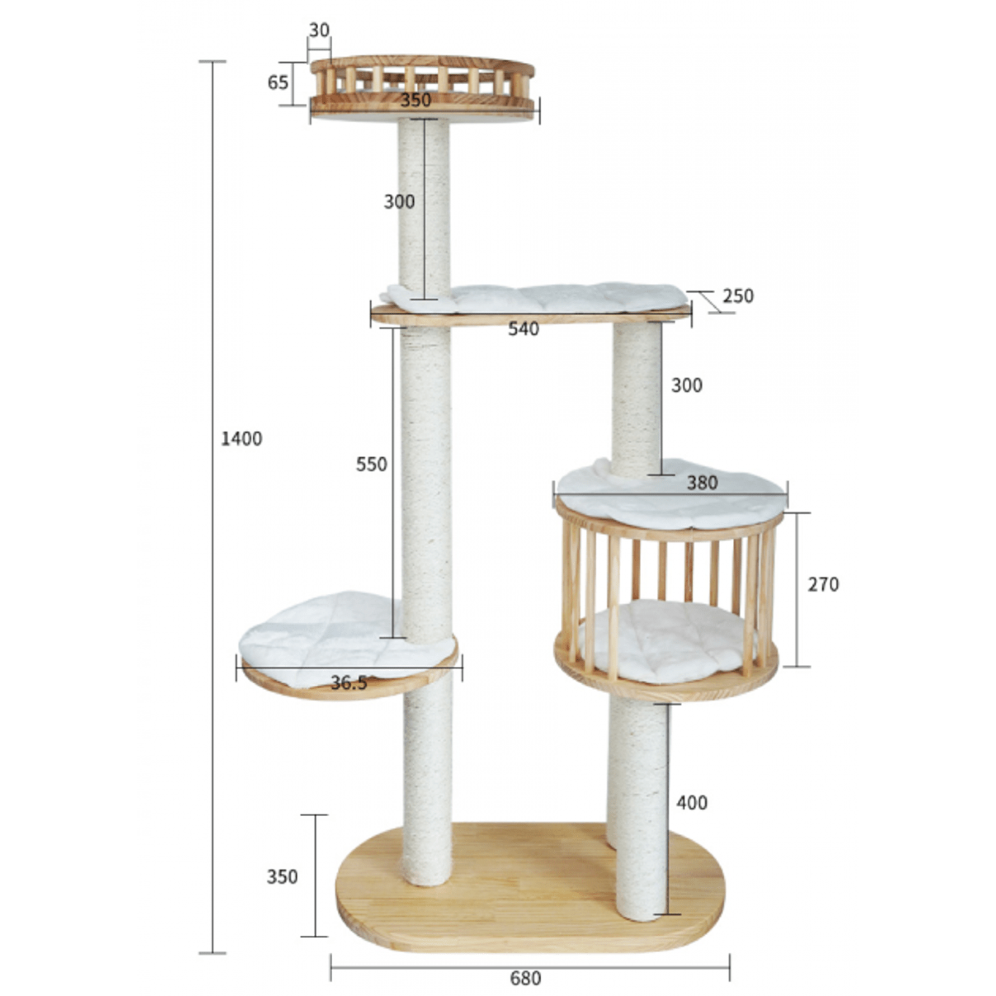 Minimax - BI001 - Cat Tree 68x35x139cm