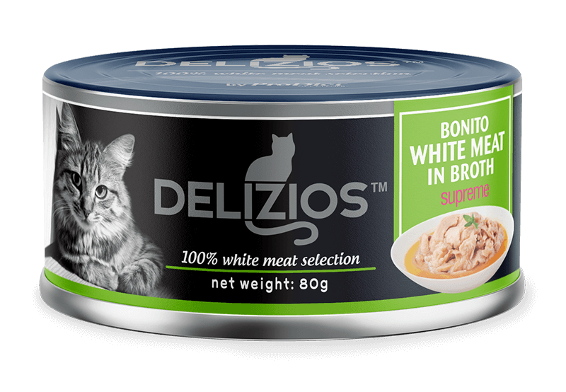 Delizios Bonito White Meat in Soft Jelly Topping Crab 80g