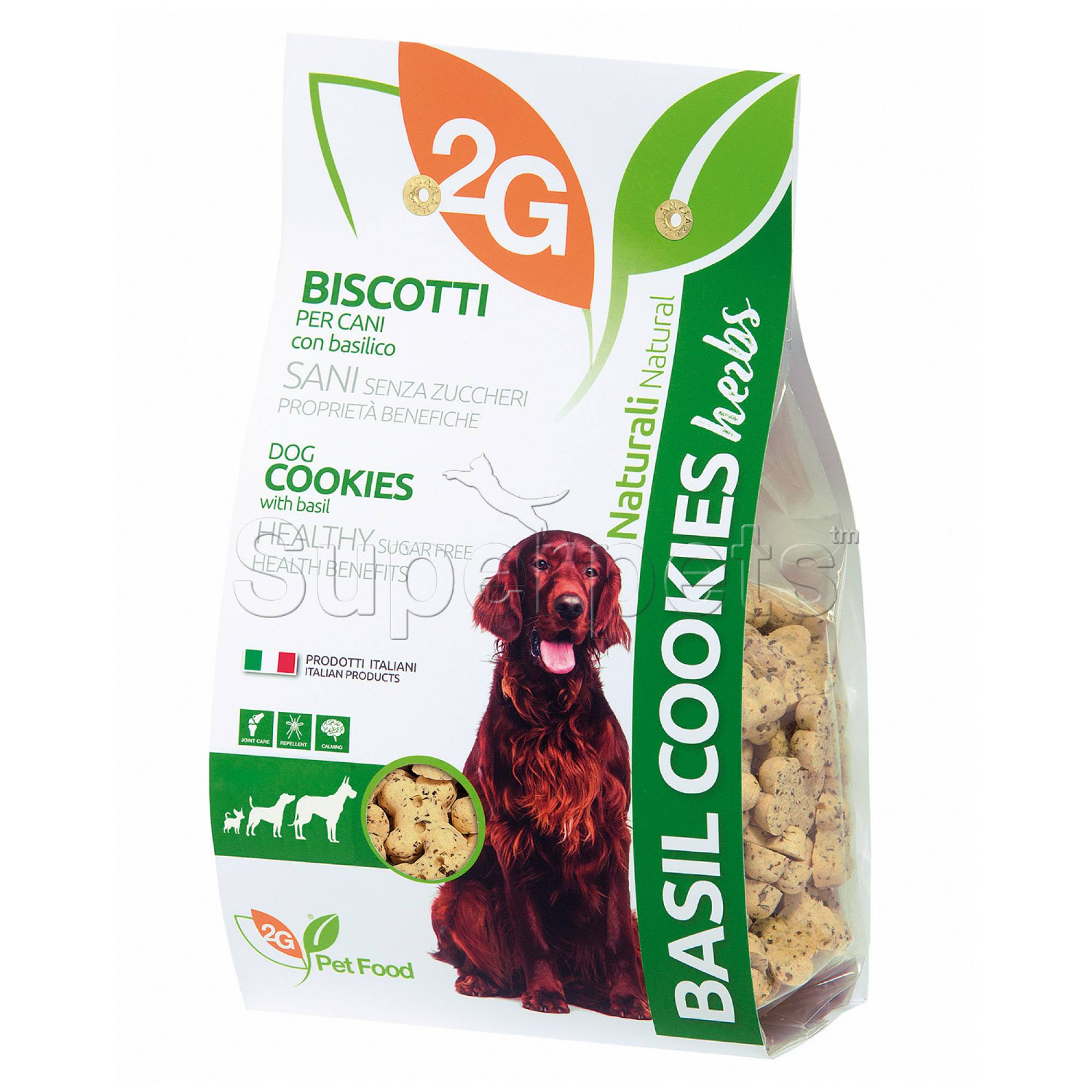 2G Pet Food - Basil Dog Cookies 350g