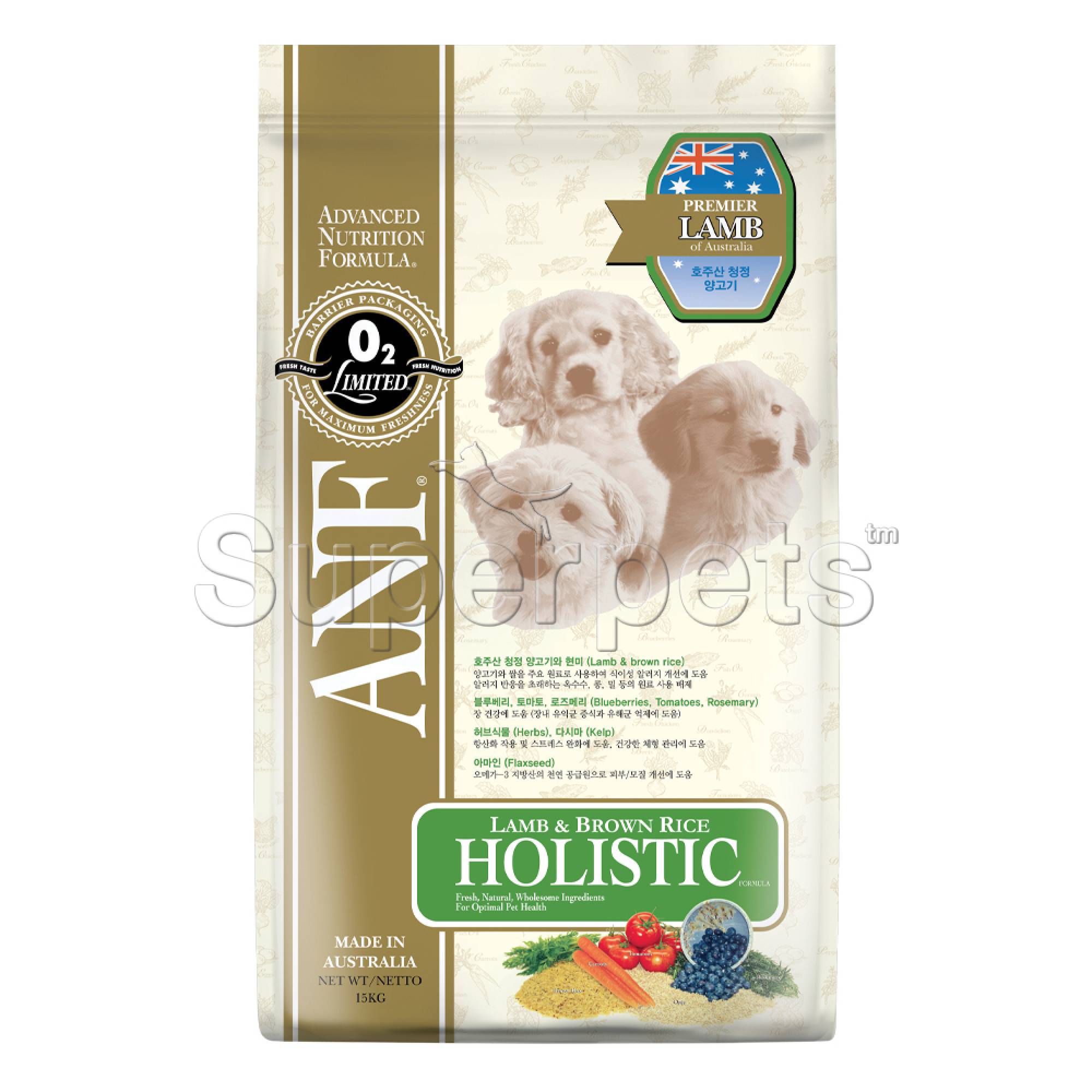 ANF - Dog Adult Holistic Lamb & Brown Rice 15kg