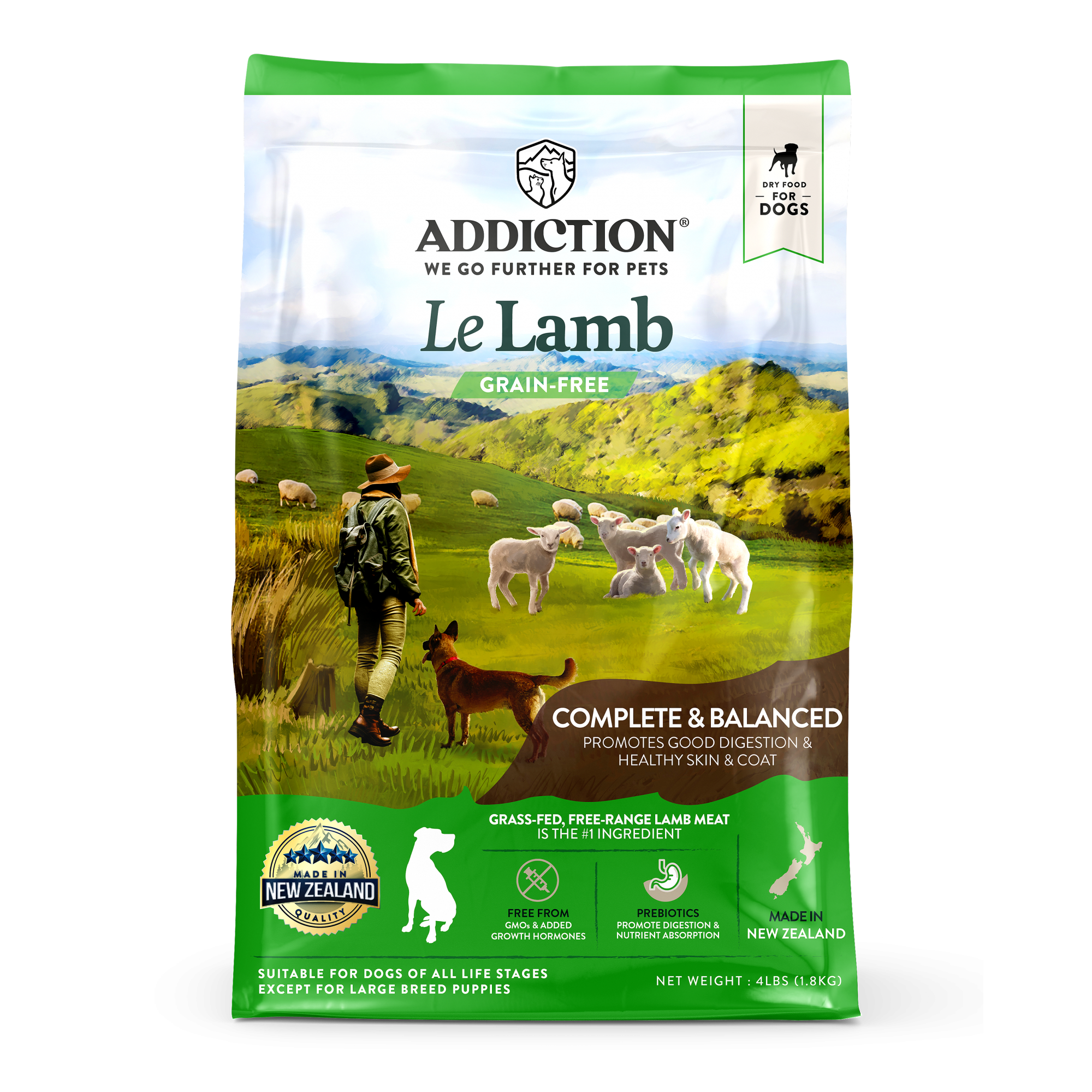 Addiction Dog ALS - Grain Free Le Lamb Entree 4lb (70691)