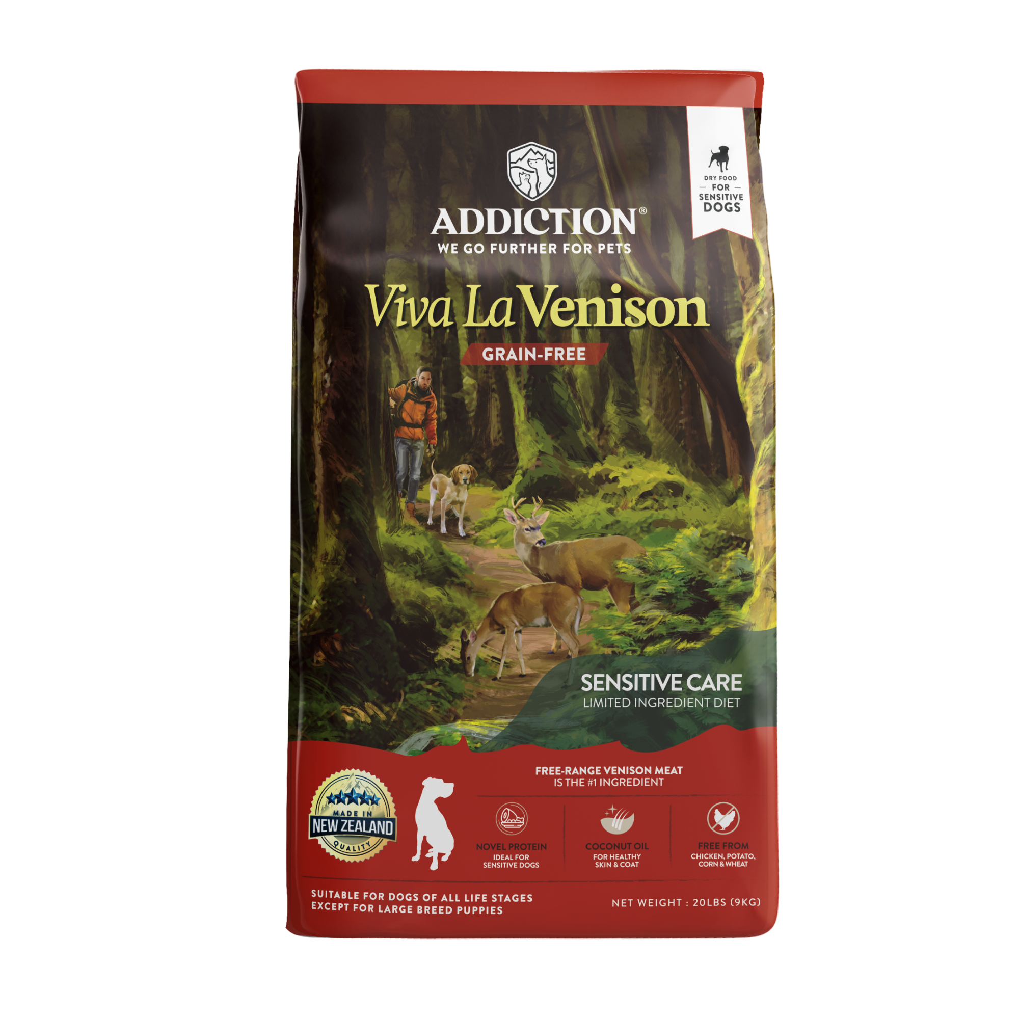 Addiction Dog ALS - Grain Free Viva La Venison 20lb (70752)