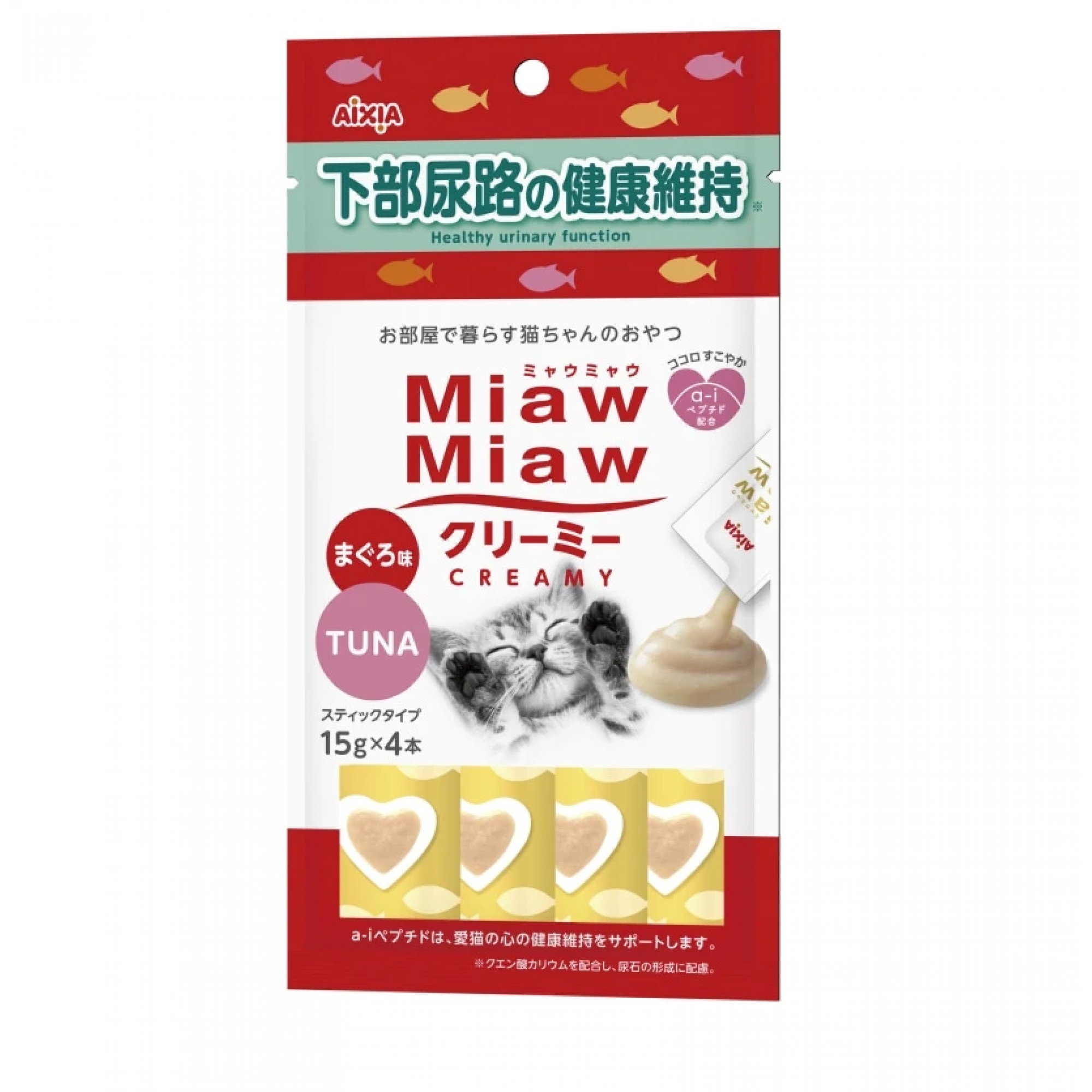 Aixia Miaw Miaw Creamy - Tuna Healthy Urinary Function 15g x 4pcs