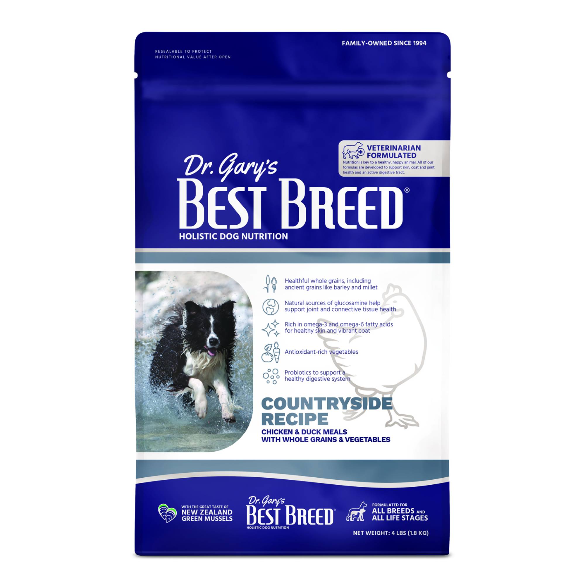 Best Breed - Adult Dog - Countryside Recipe (Chicken, Duck, Whole Grains & Veg) 4lbs