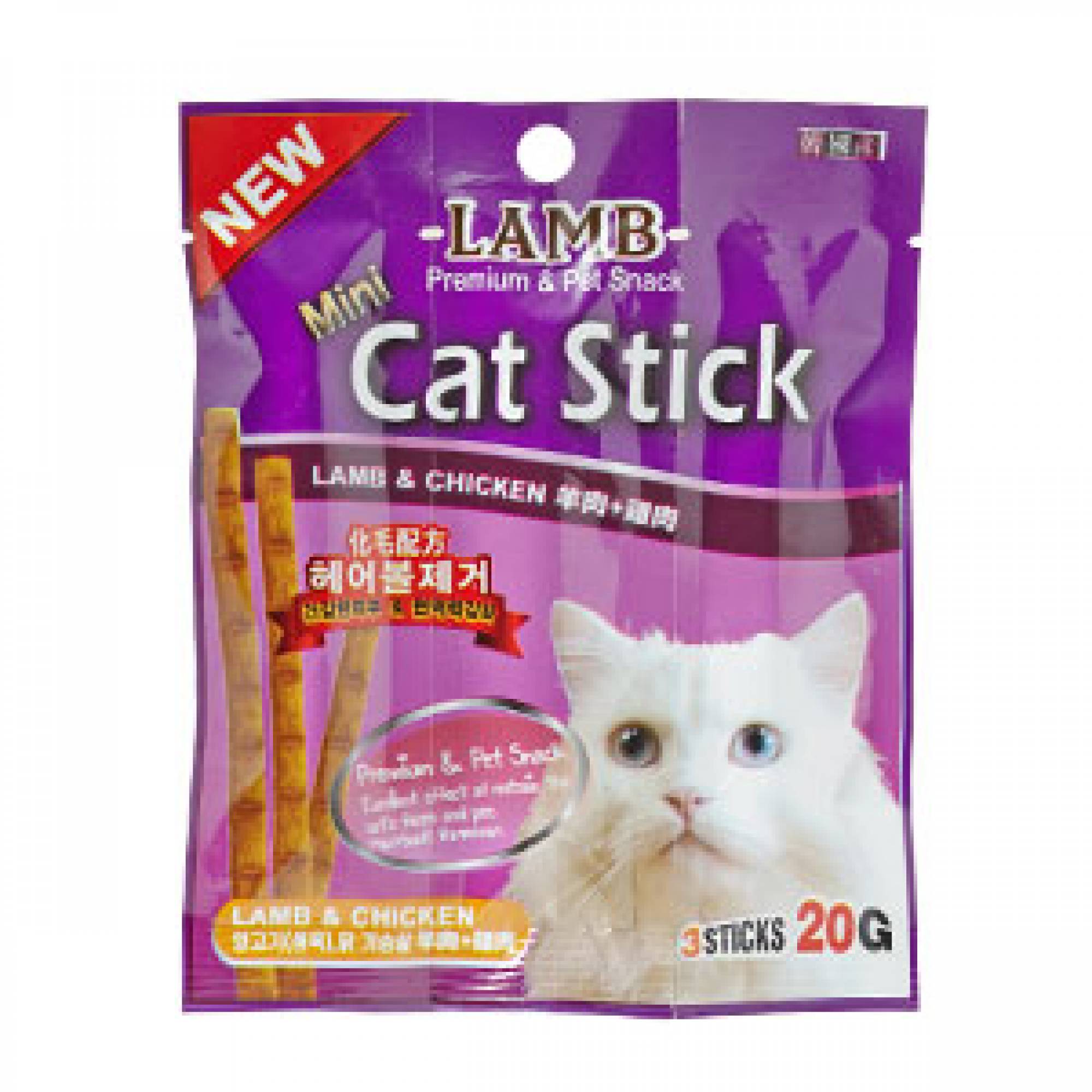Bow Wow - Cat Treat Mini Cat Stick - Lamb & Chicken 20g