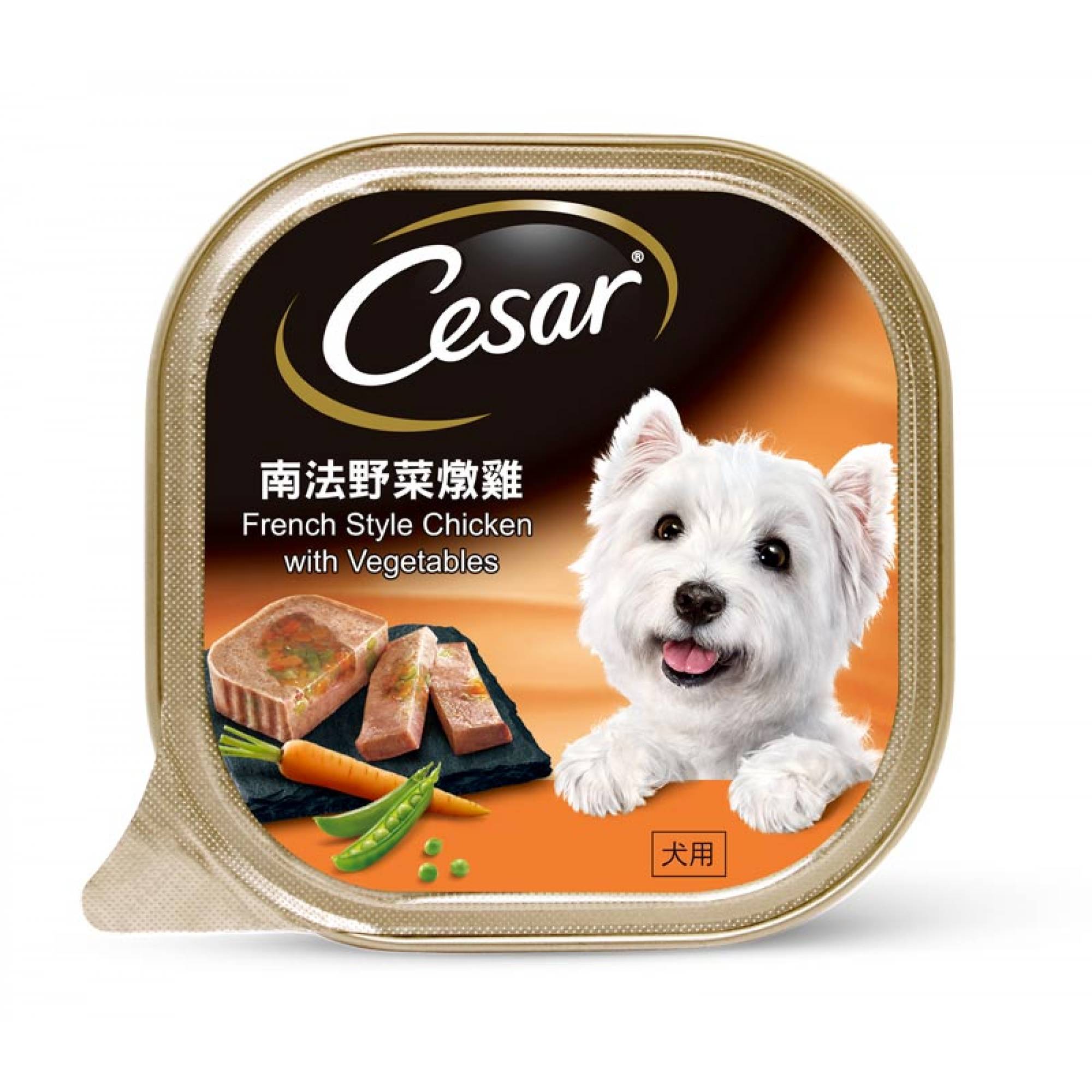 Cesar - French Style Chicken with Vegetables Pate Dog Food 100g