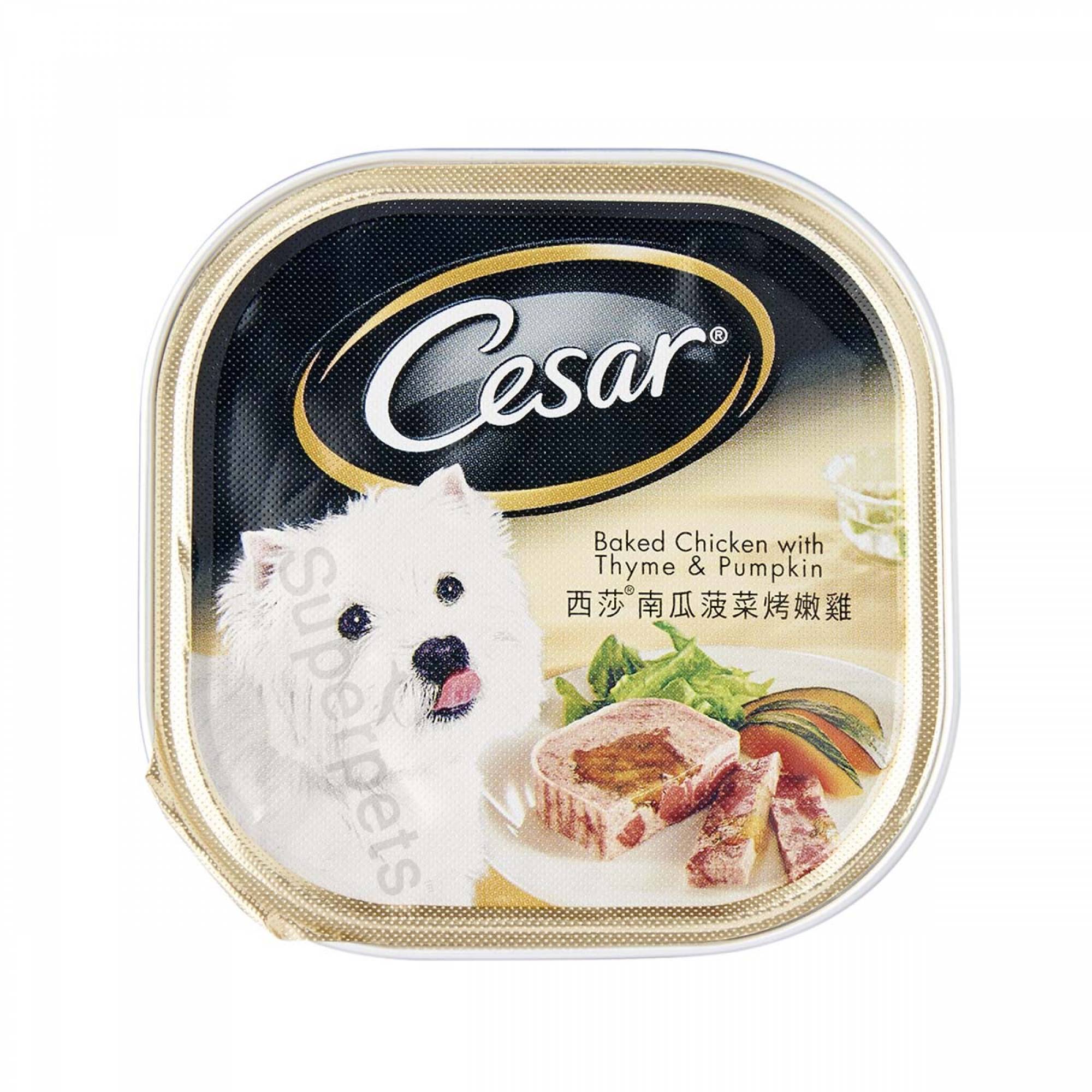 Cesar - Baked Chicken with Thyme & Pumpkin Pate Dog Food 100g