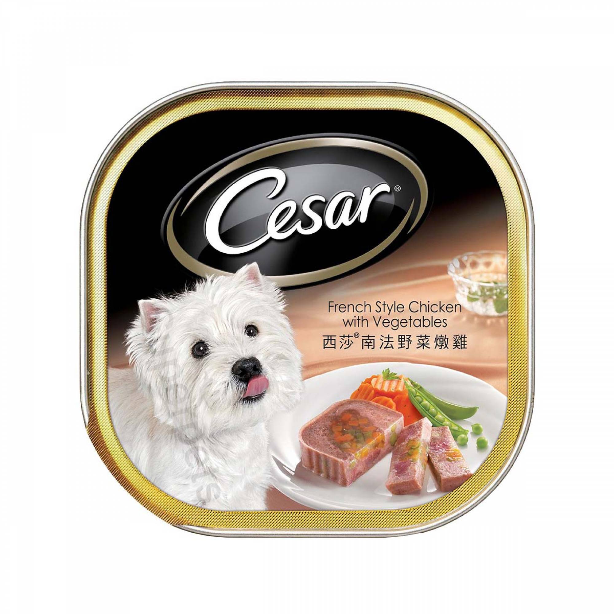 Cesar - French Style Chicken with Vegetables Pate Dog Food 100g