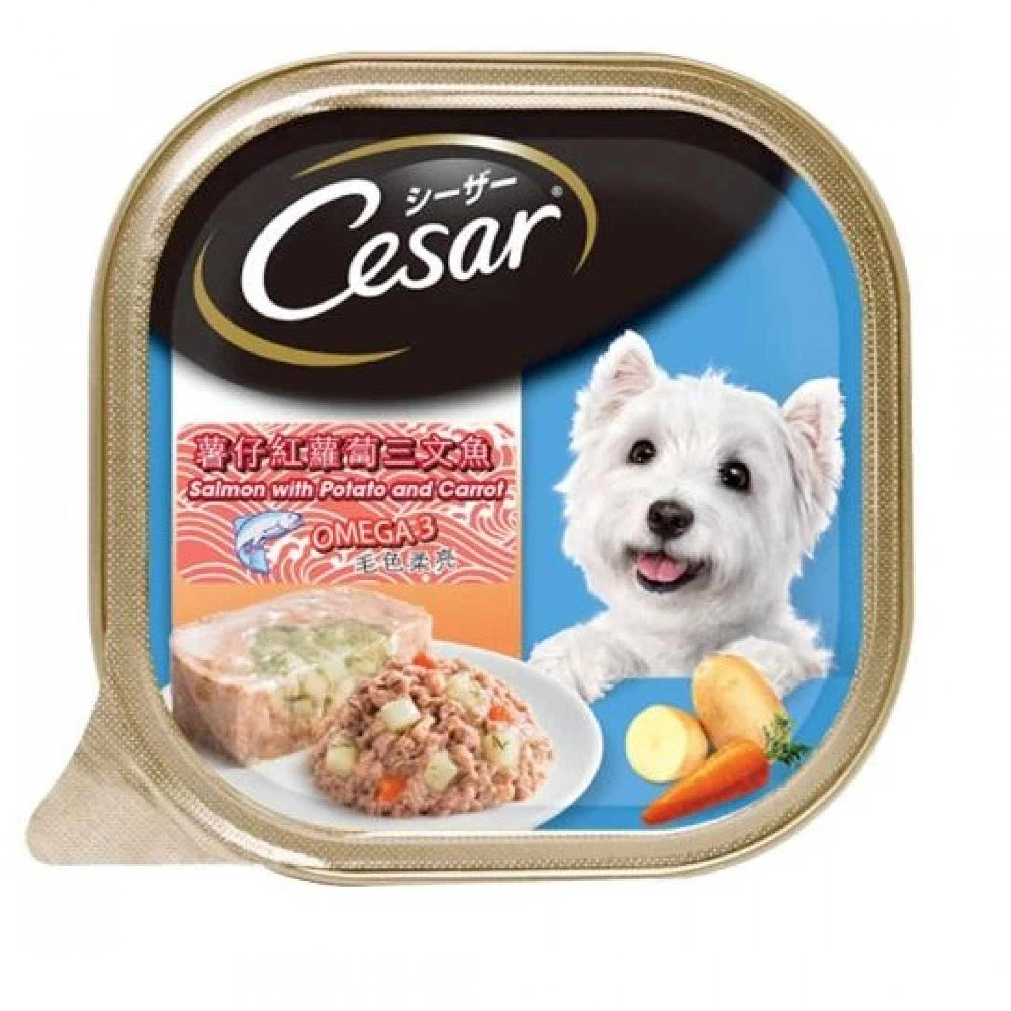 Cesar - Salmon with Potato & Carrot Pate Dog Food 100g