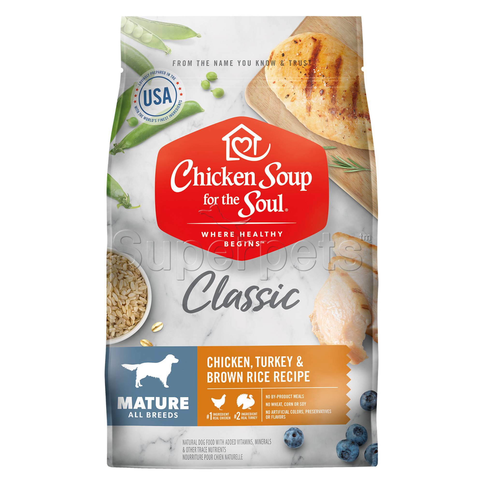 Chicken Soup for the Soul Dog Dry Classic Mature - Chicken, Turkey & Brown Rice Recipe 4.5lb