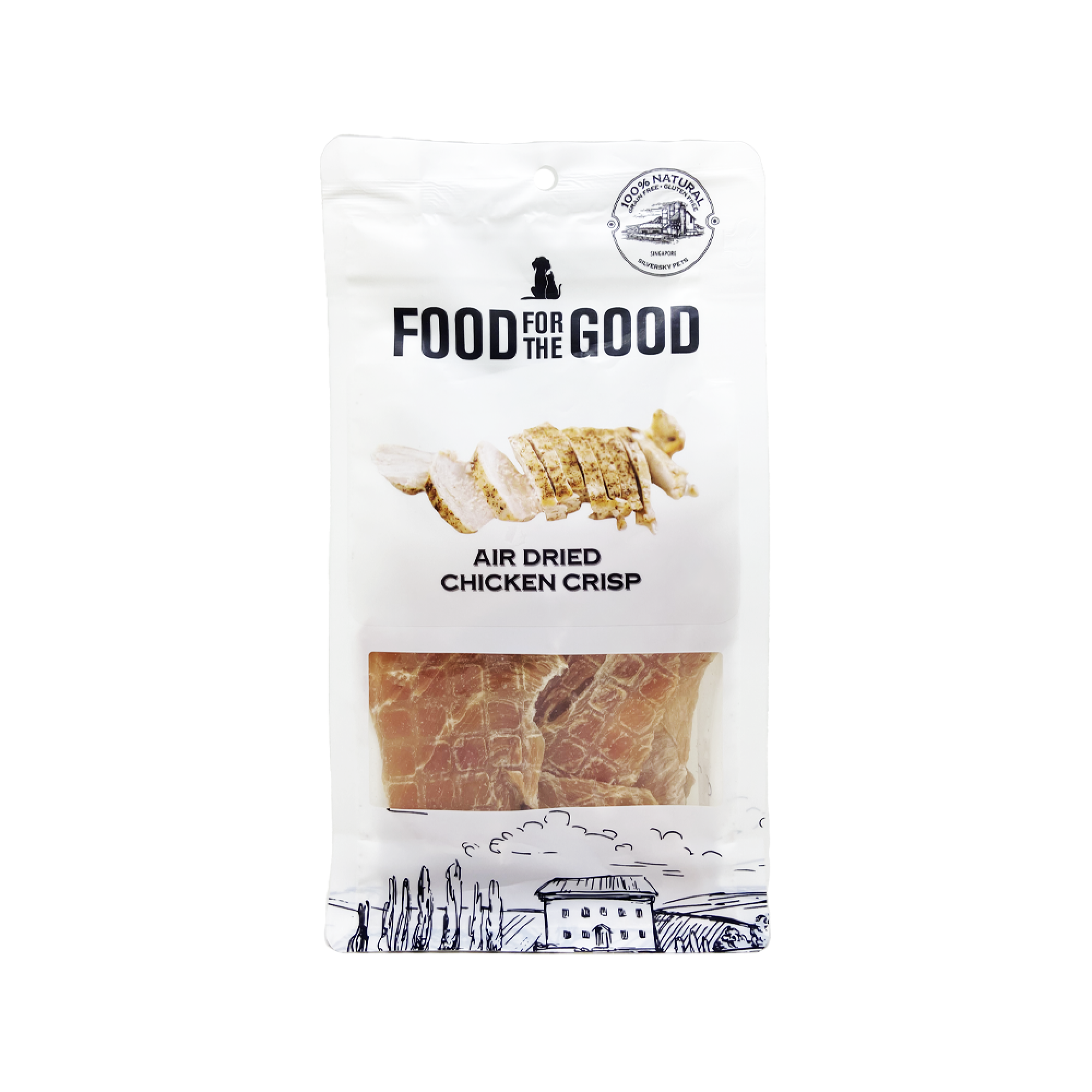 Food for the Good - Air Dried Chicken Crips Cat & Dog Treats 100g