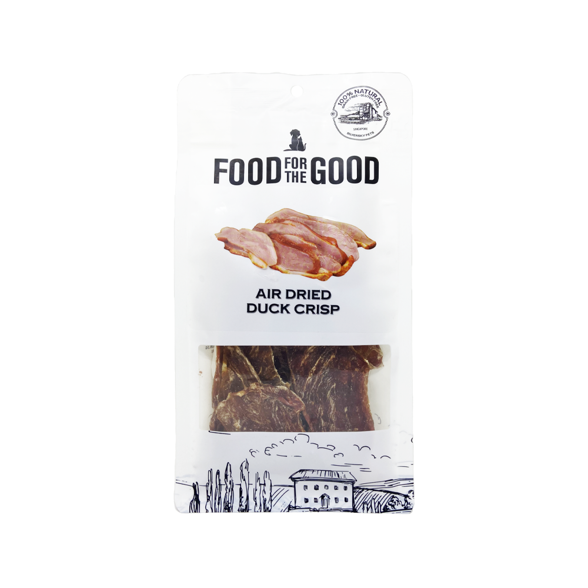 Food for the Good - Air Dried Duck Crips Cats & Dog Treats 100g