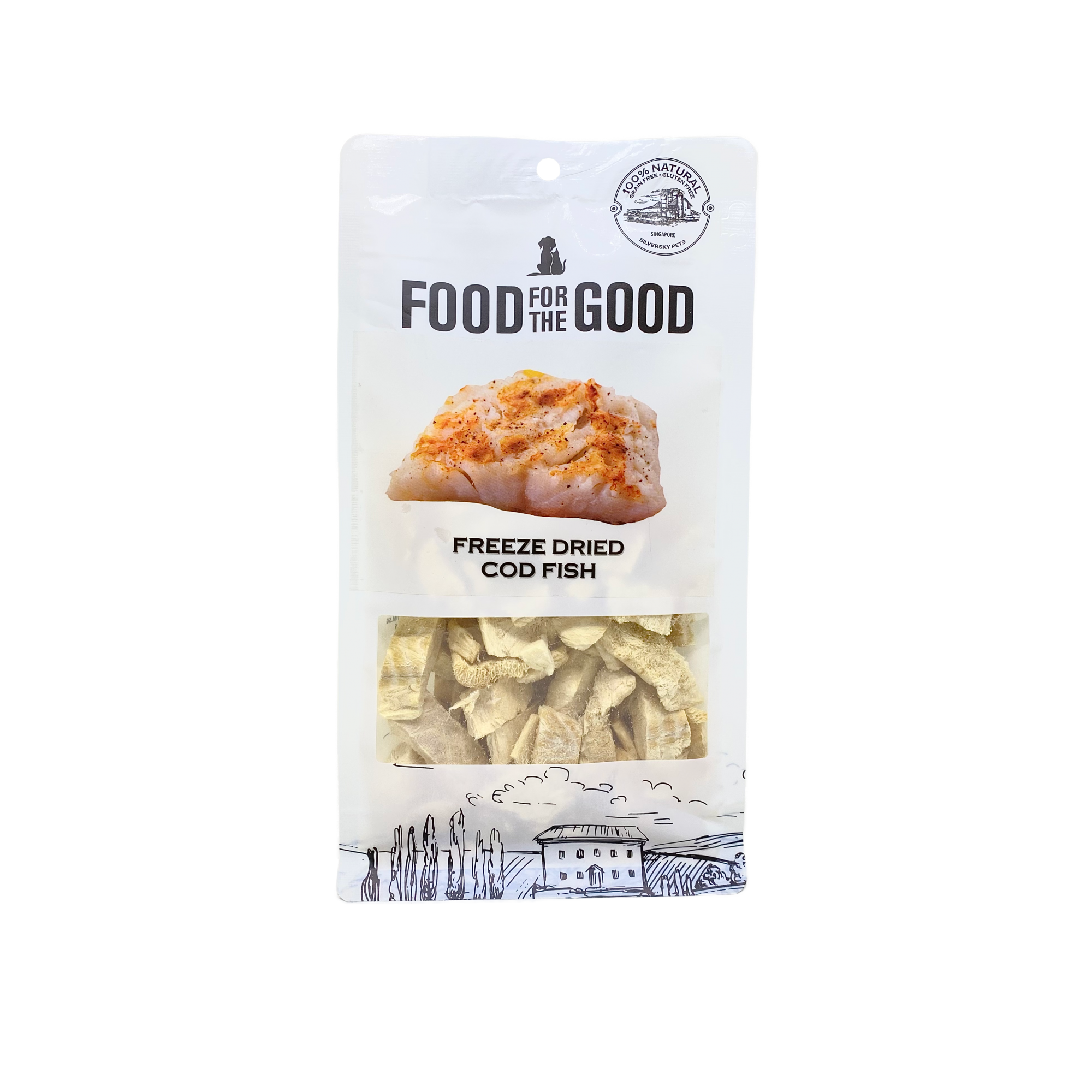 Food for the Good - Freeze Dried Cod Fish Cat & Dog Treats 50g