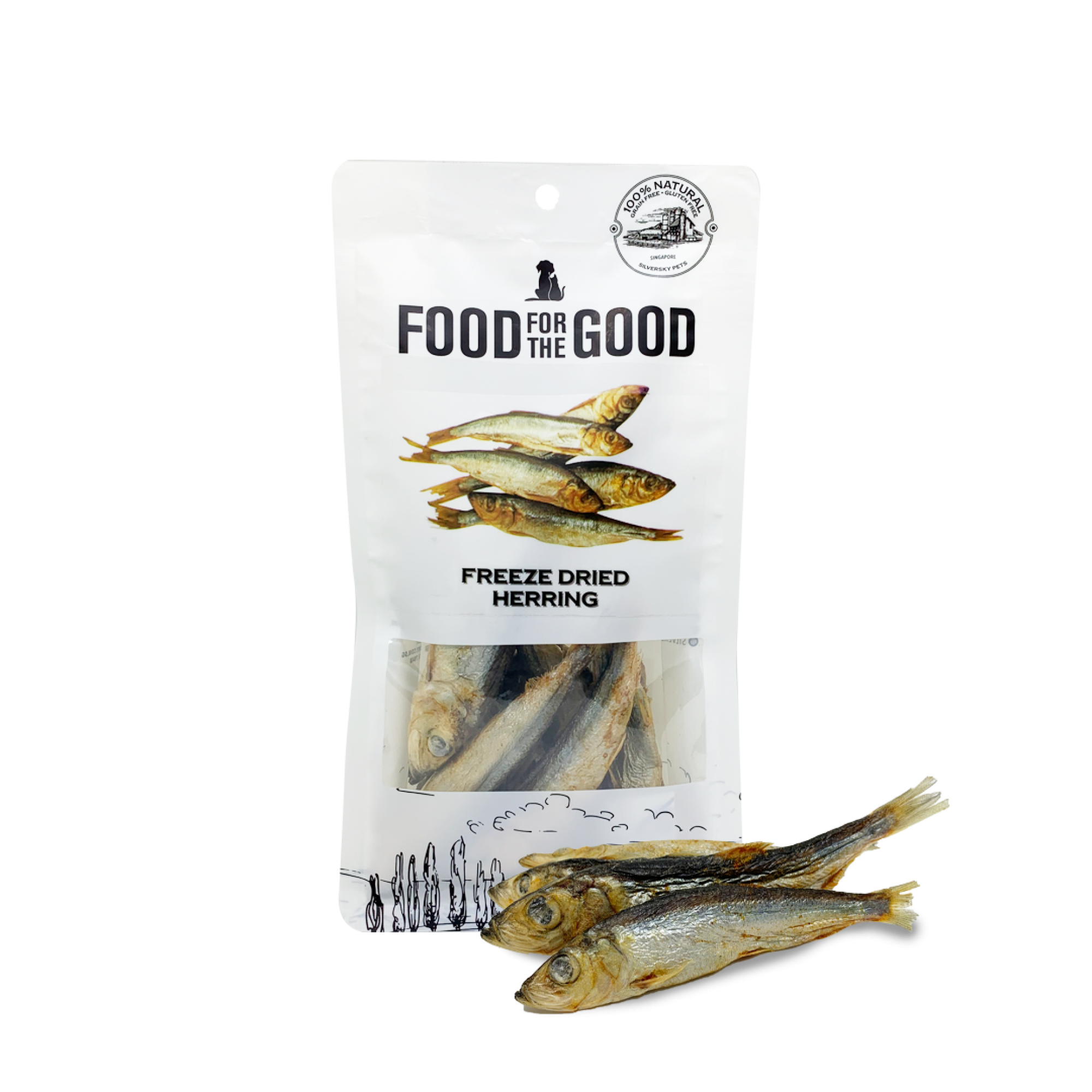 Food for the Good - Freeze Dried Herring Cat & Dog Treats 50g