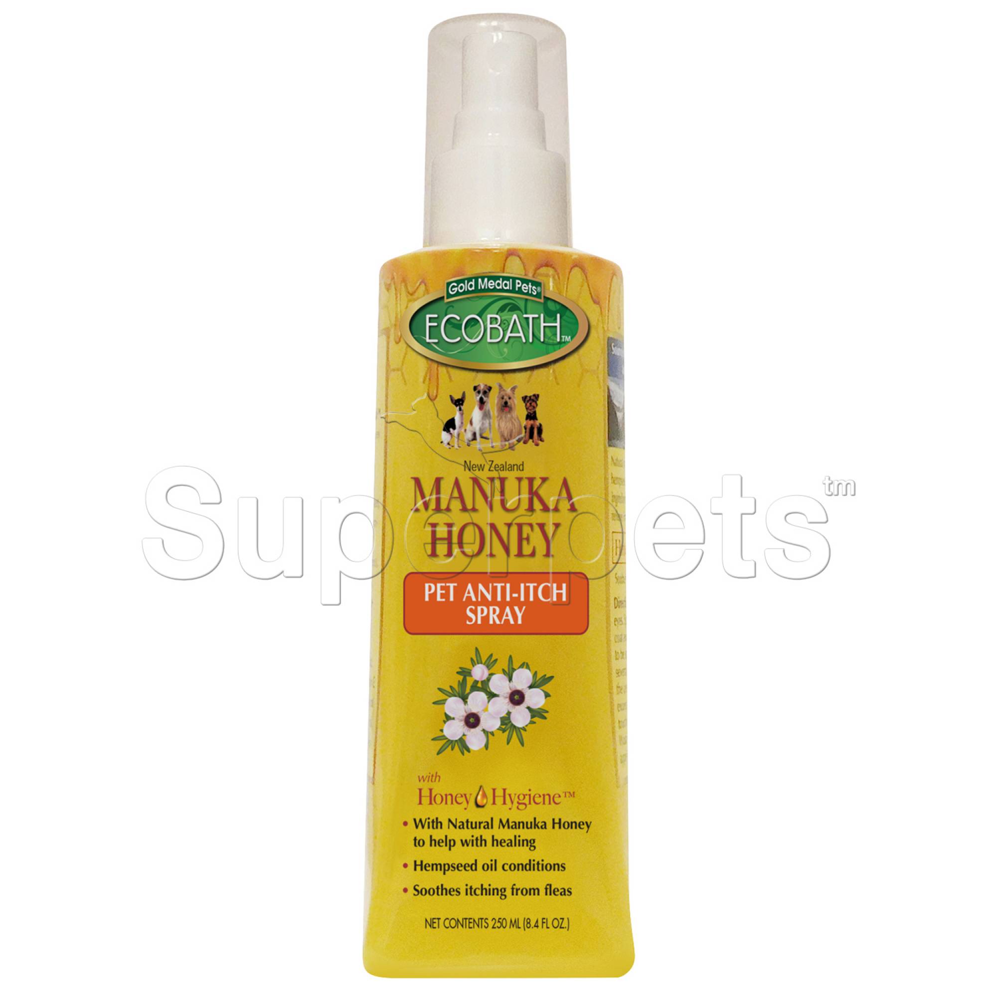 Gold Medal Pets - EcoBath Manuka Honey Pet Anti-Itch Spray 250ml (8.4oz)
