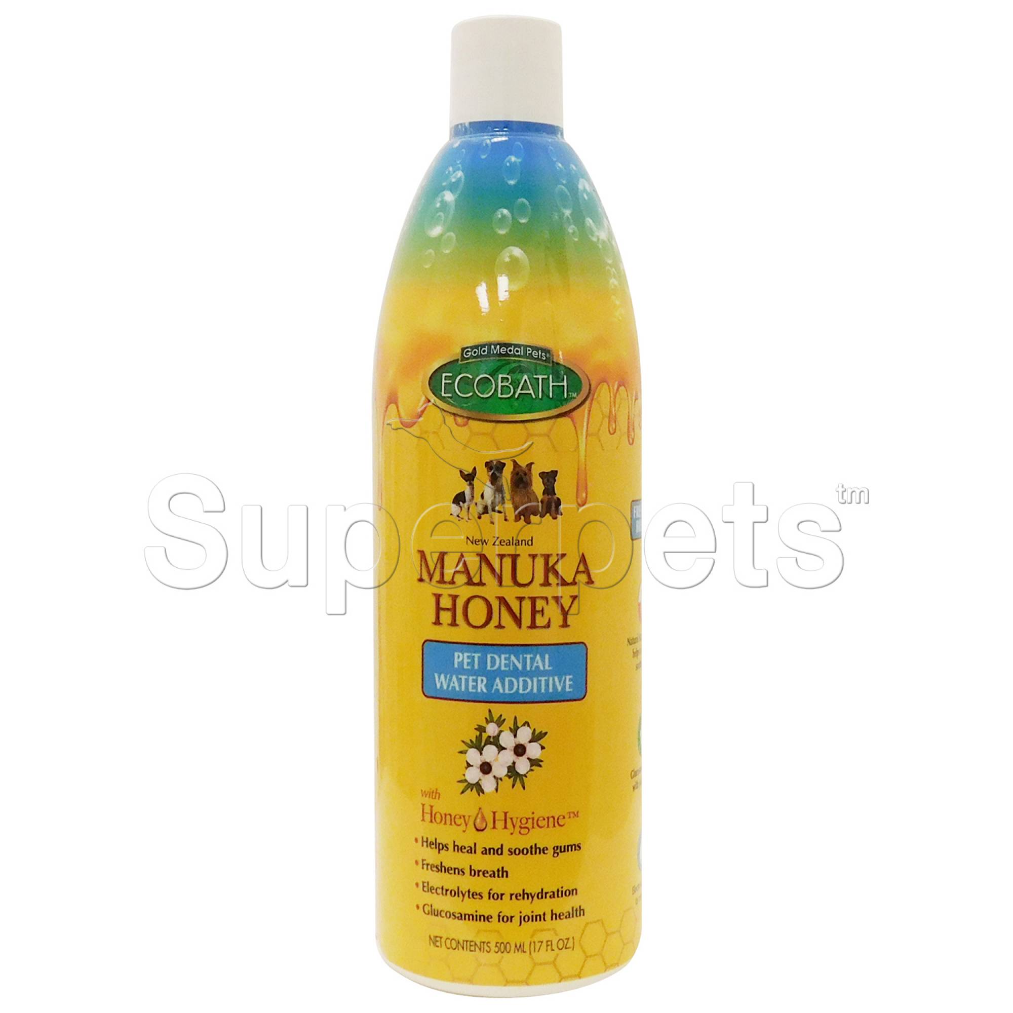 Gold Medal Pets - EcoBath Manuka Honey Pet Dental Water Additive 500ml (17oz)