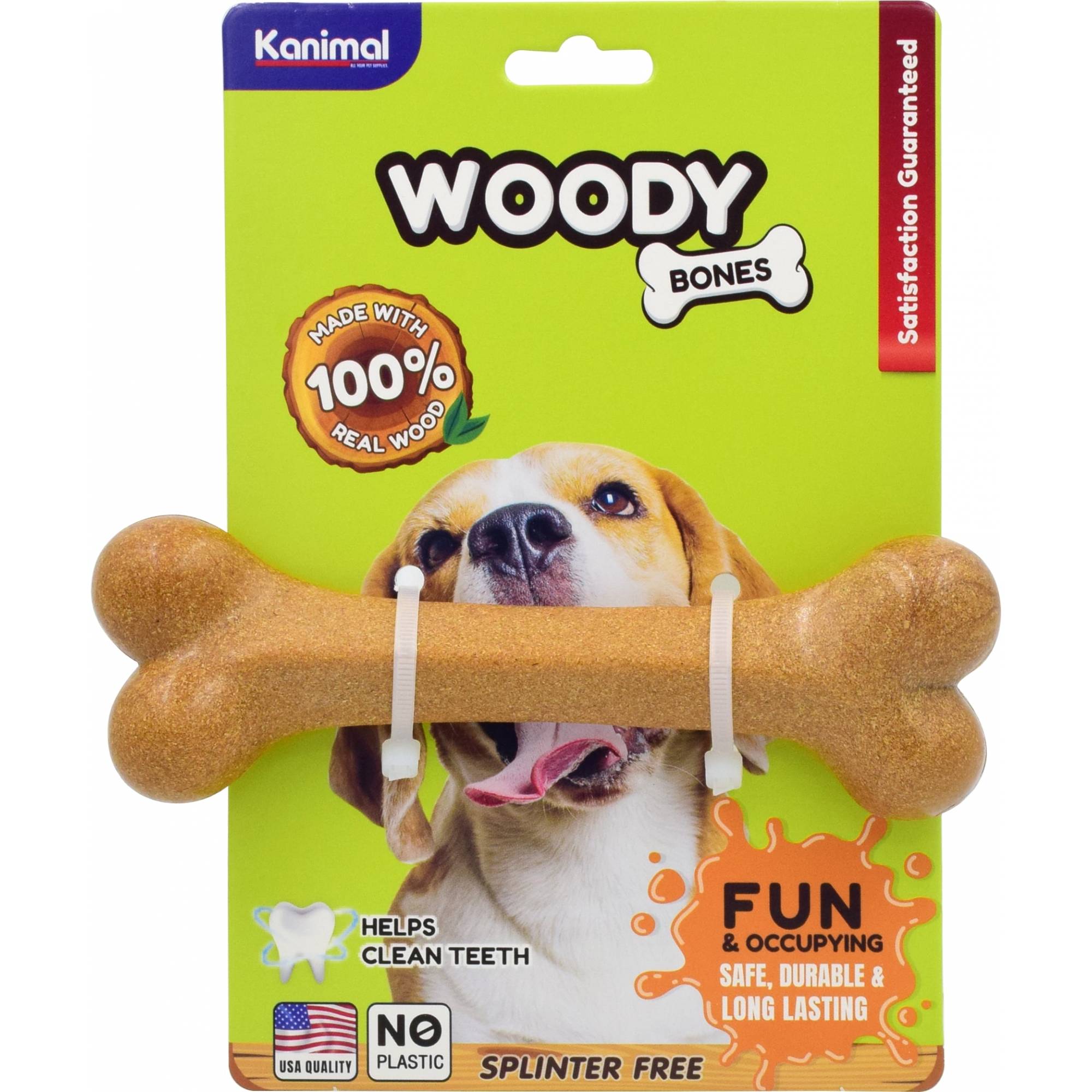 Kanimal - Woody Bone Chew Classic Size for Dog (13.5x6cm)