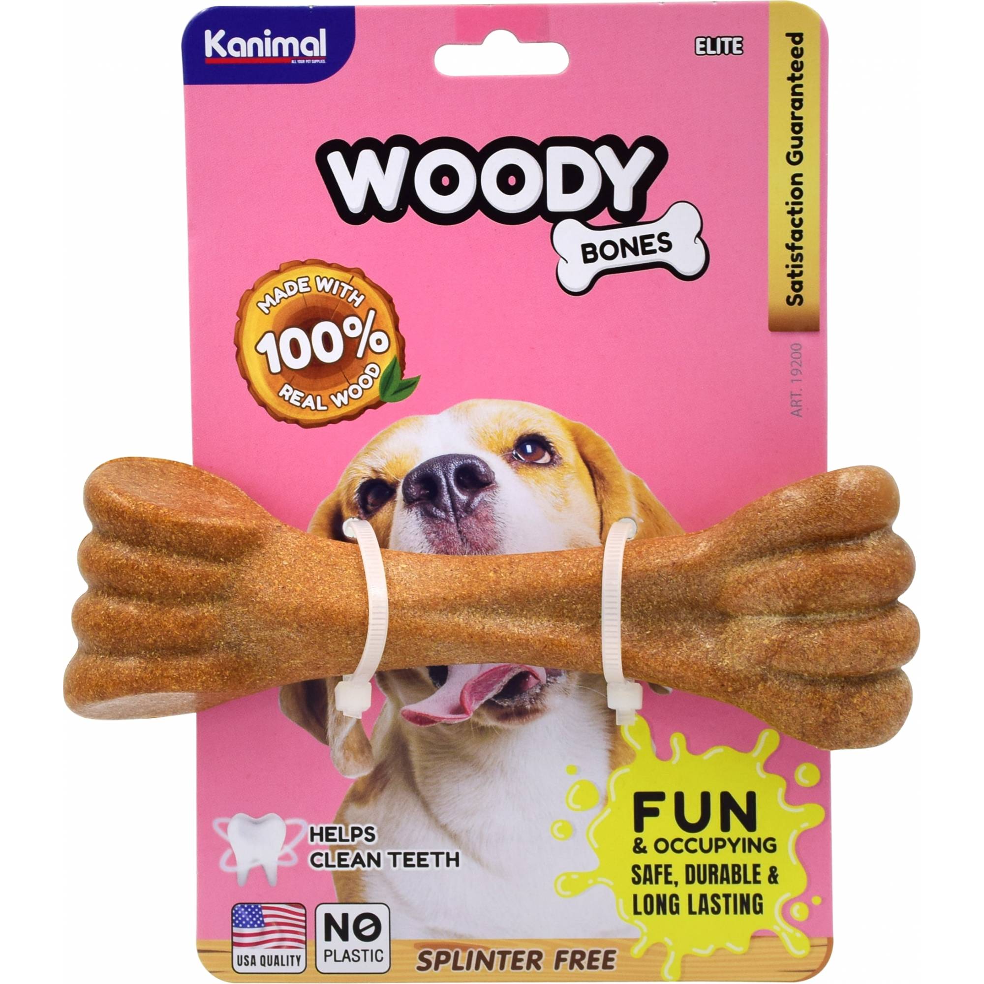Kanimal - Woody Bone Chew Elite Size for Dog (15x6cm)