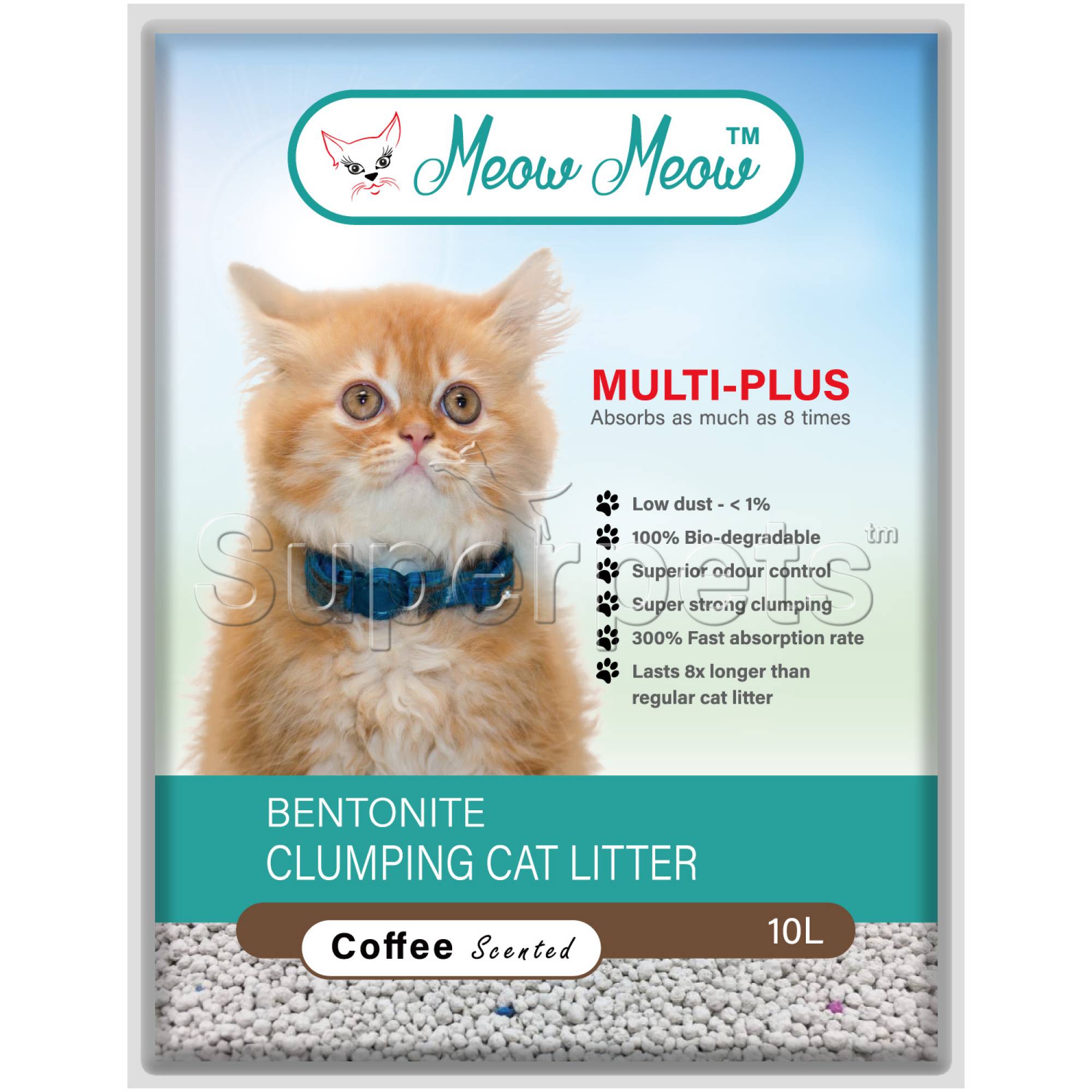 Meow Meow - Multi-Plus Bentonite Cat Litter - Coffee 10L