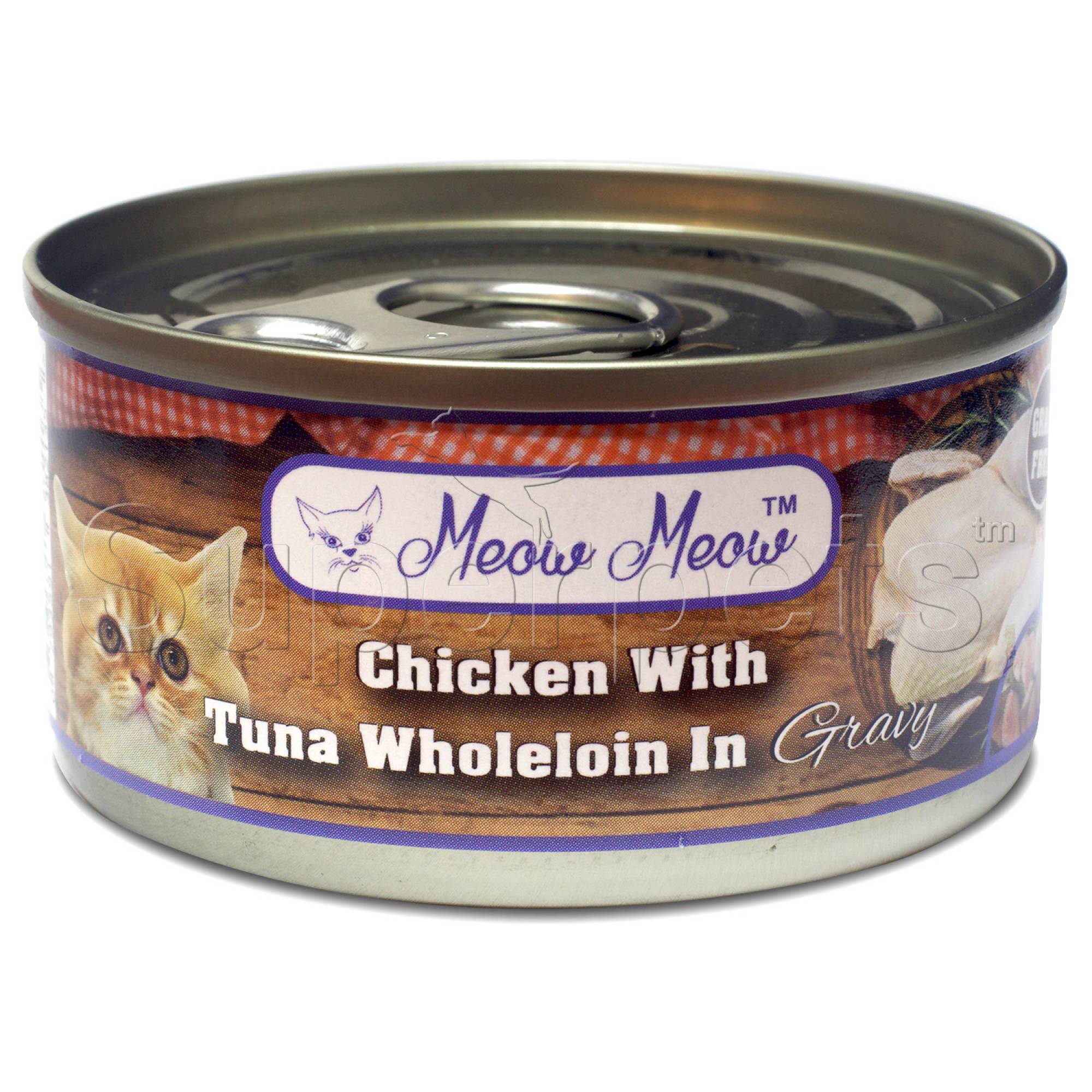 Meow Meow - Chicken with Tuna Whole Loin in Gravy - Grain Free 80g