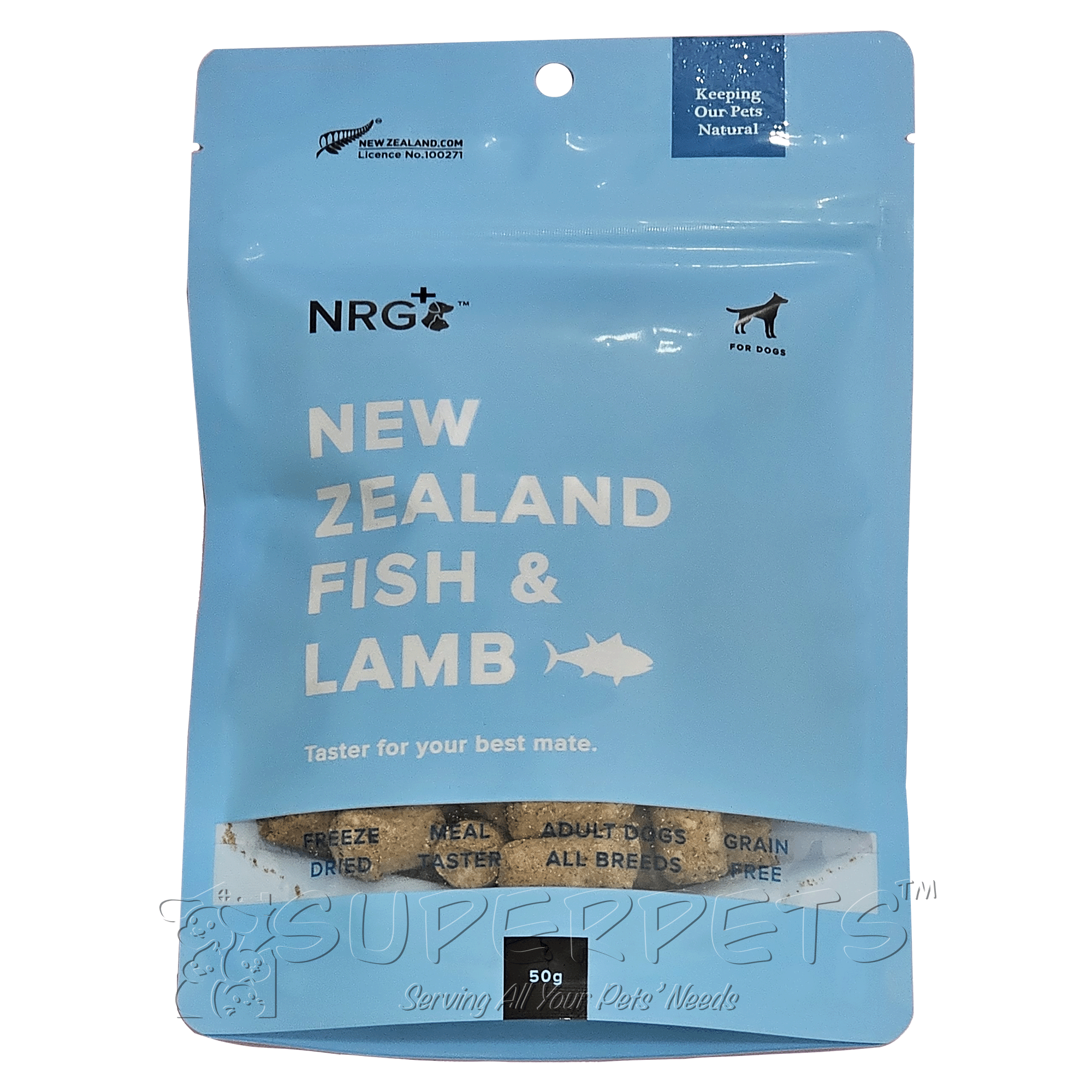 NRG+ - Freeze Dried - Fish & Lamb Dog Treats 50g