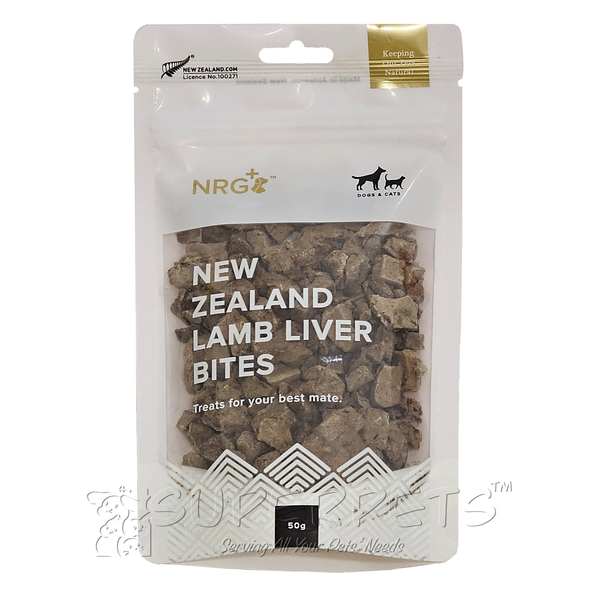 NRG+ - Freeze Dried - New Zealand Lamb Liver 40g (For Cats and Dogs)