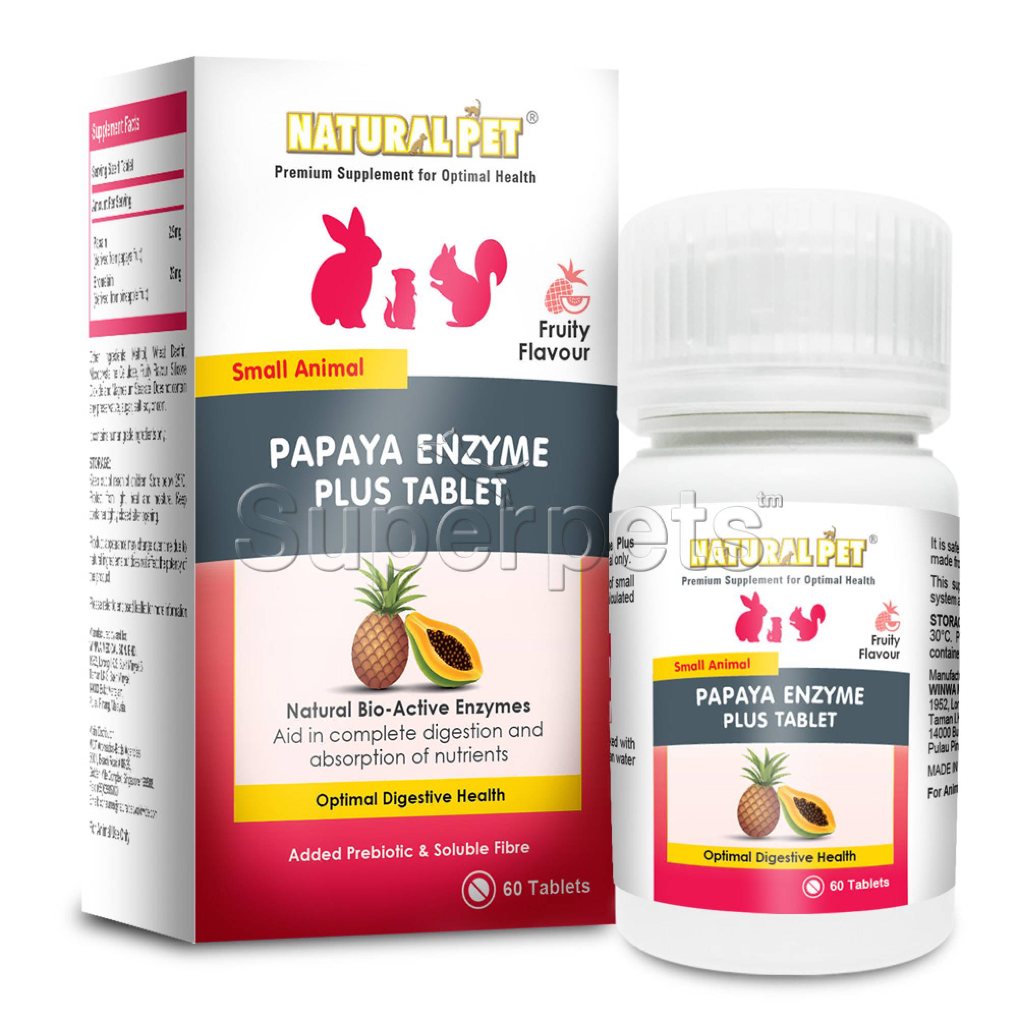 Natural Pet - Papaya Enzyme Plus 60tabs