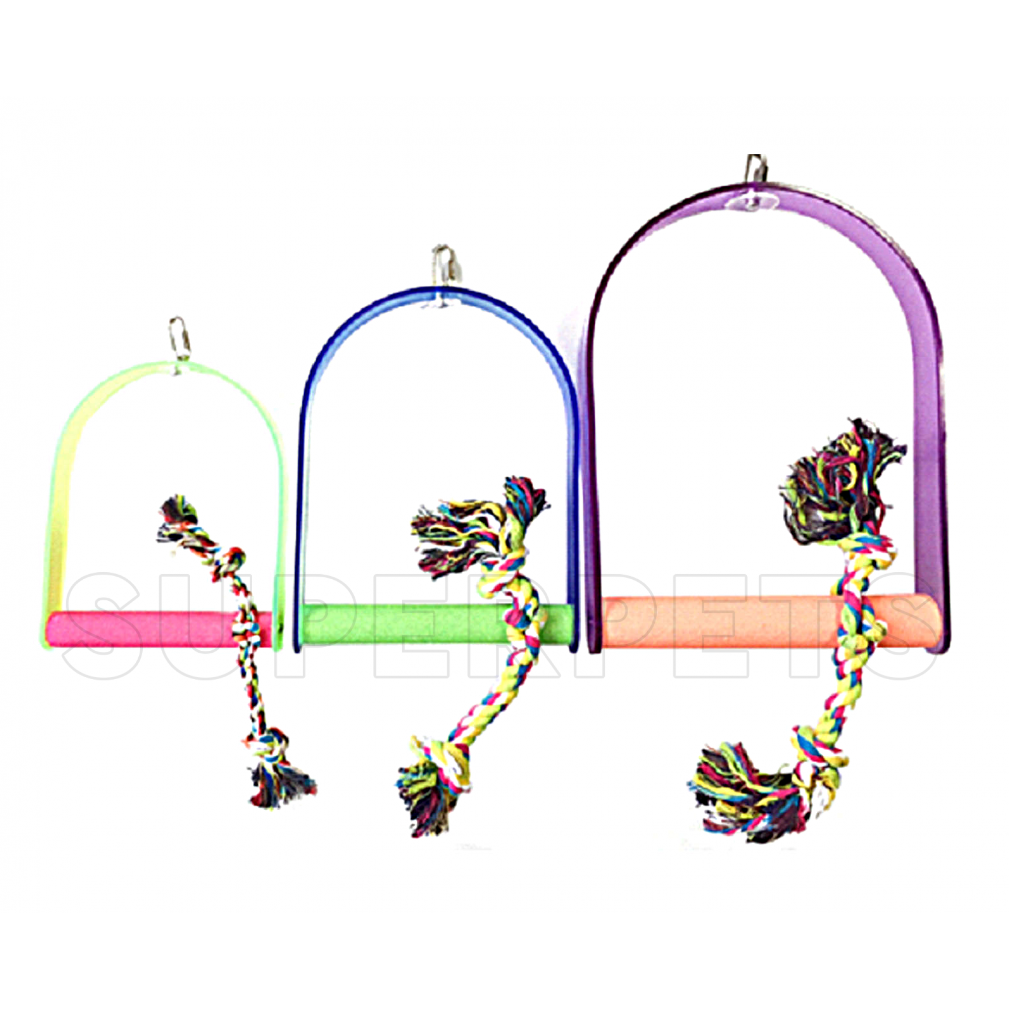OPSP - 7909 - Acrylic Swing with Wooden Perch
