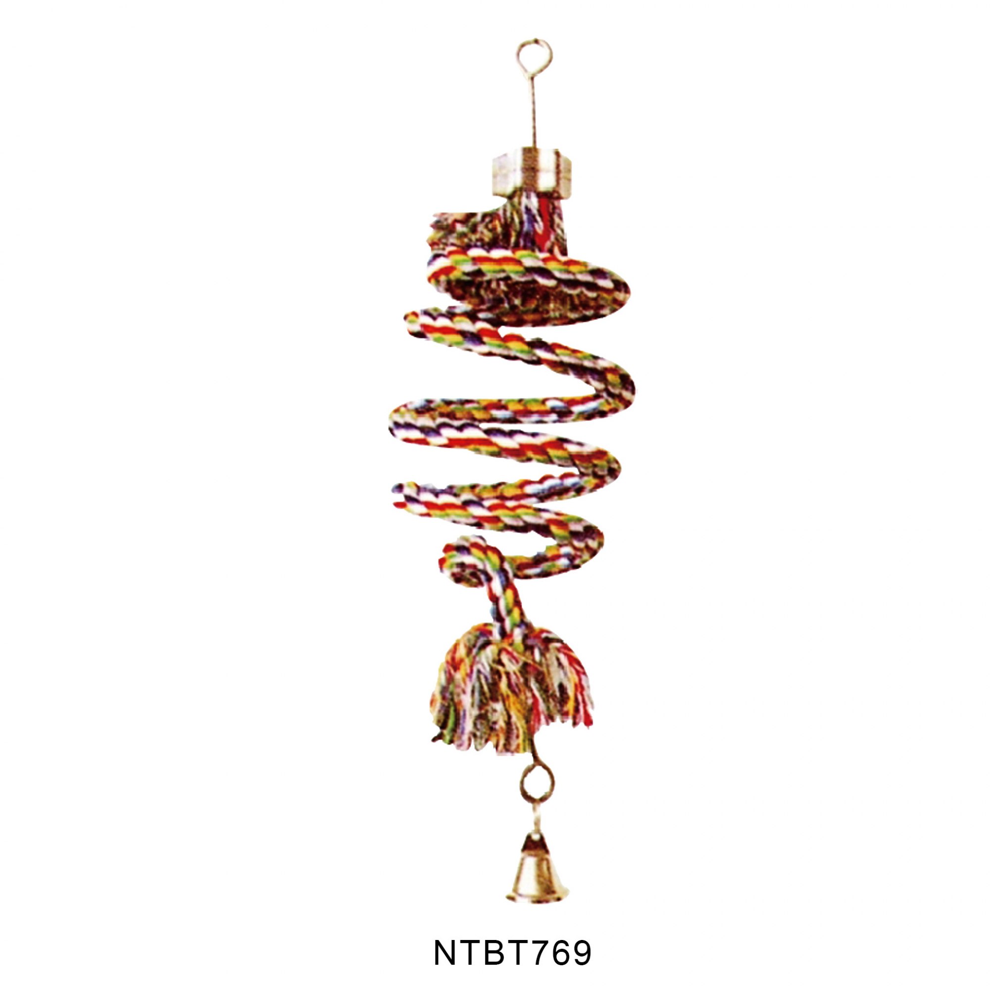 OPSP - 769 - Spiral Colored Rope Bird Toy 16"