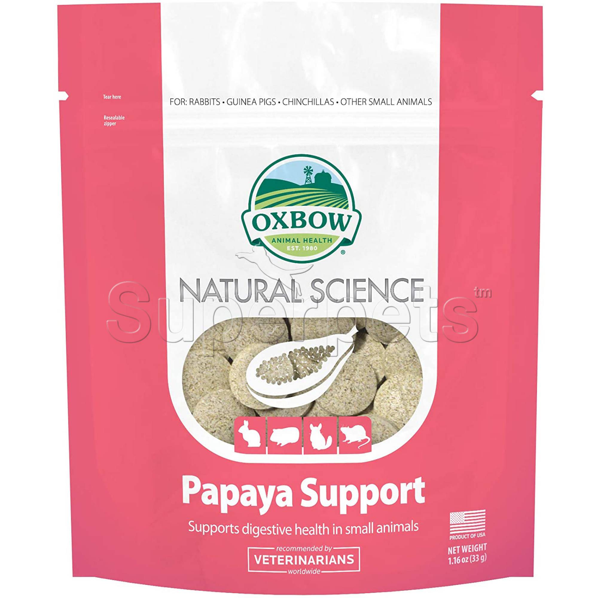 Oxbow Natural Science Papaya Support 1.16oz (33g)